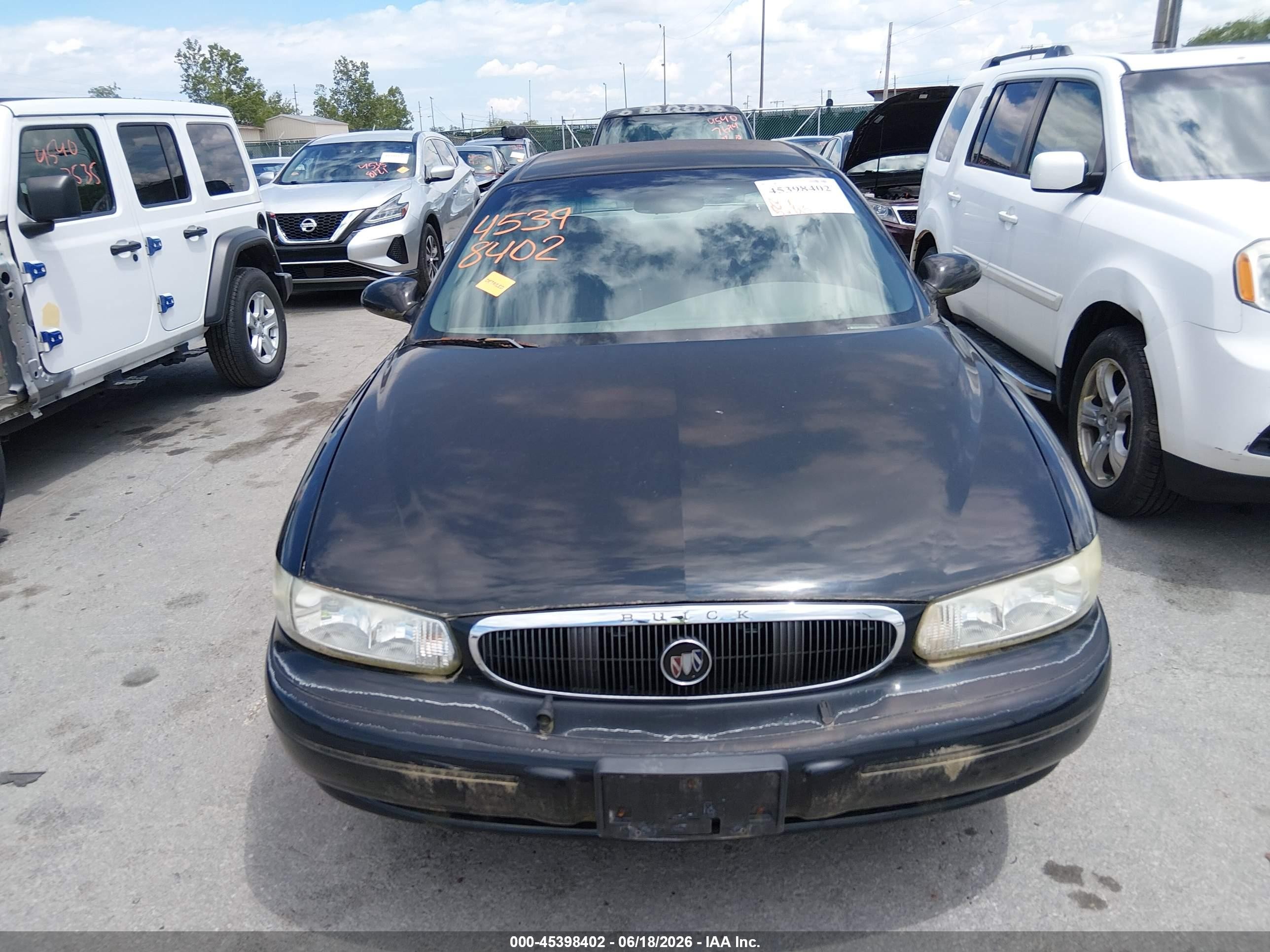 2003 Buick Century Custom Черный vin: 2G4WS52J431260350