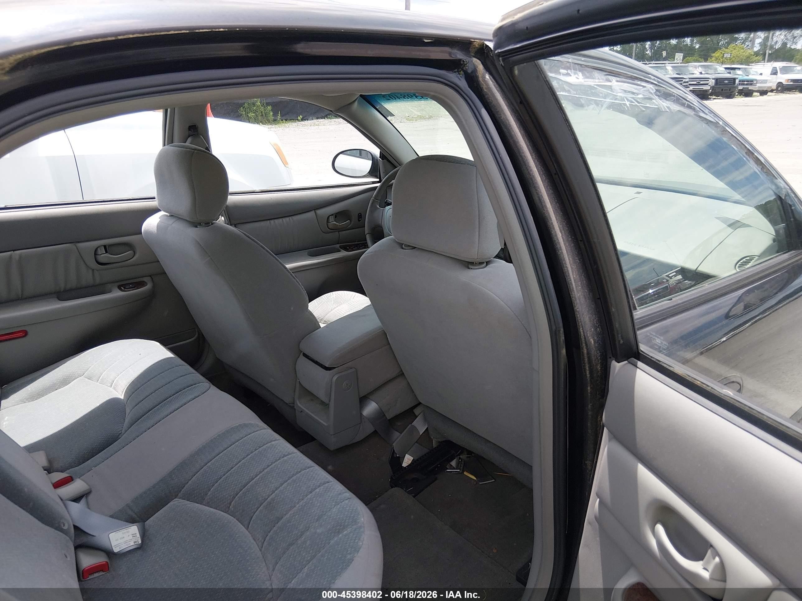 2003 Buick Century Custom Черный vin: 2G4WS52J431260350