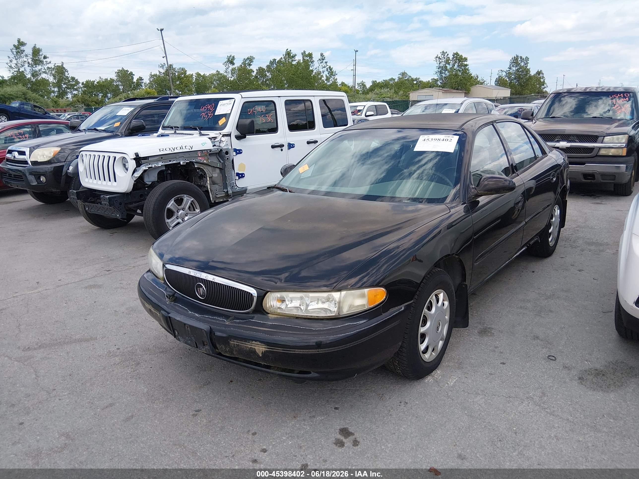 2003 Buick Century Custom Черный vin: 2G4WS52J431260350