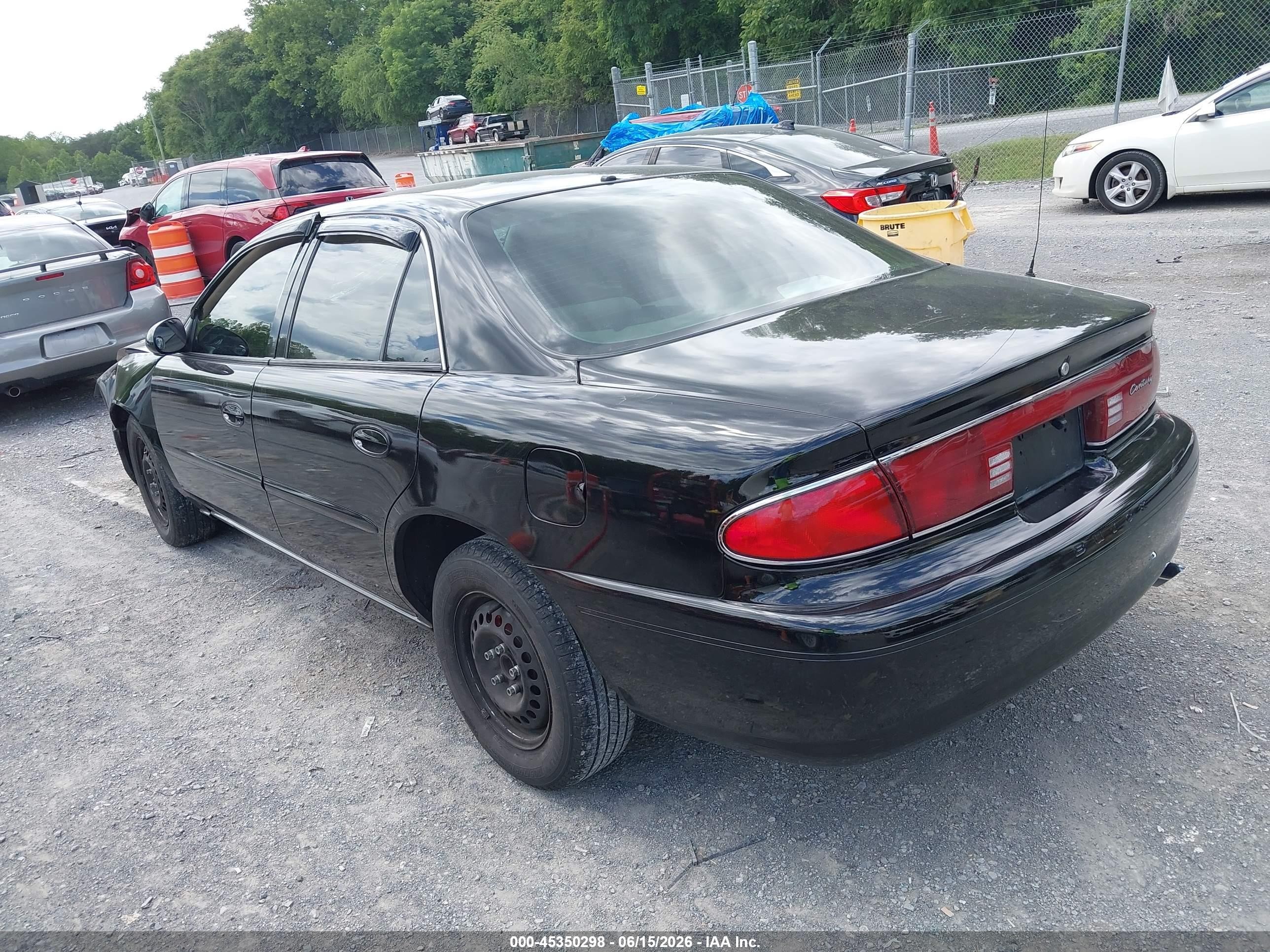 2004 Buick Century   Черный vin: 2G4WS52J441238687
