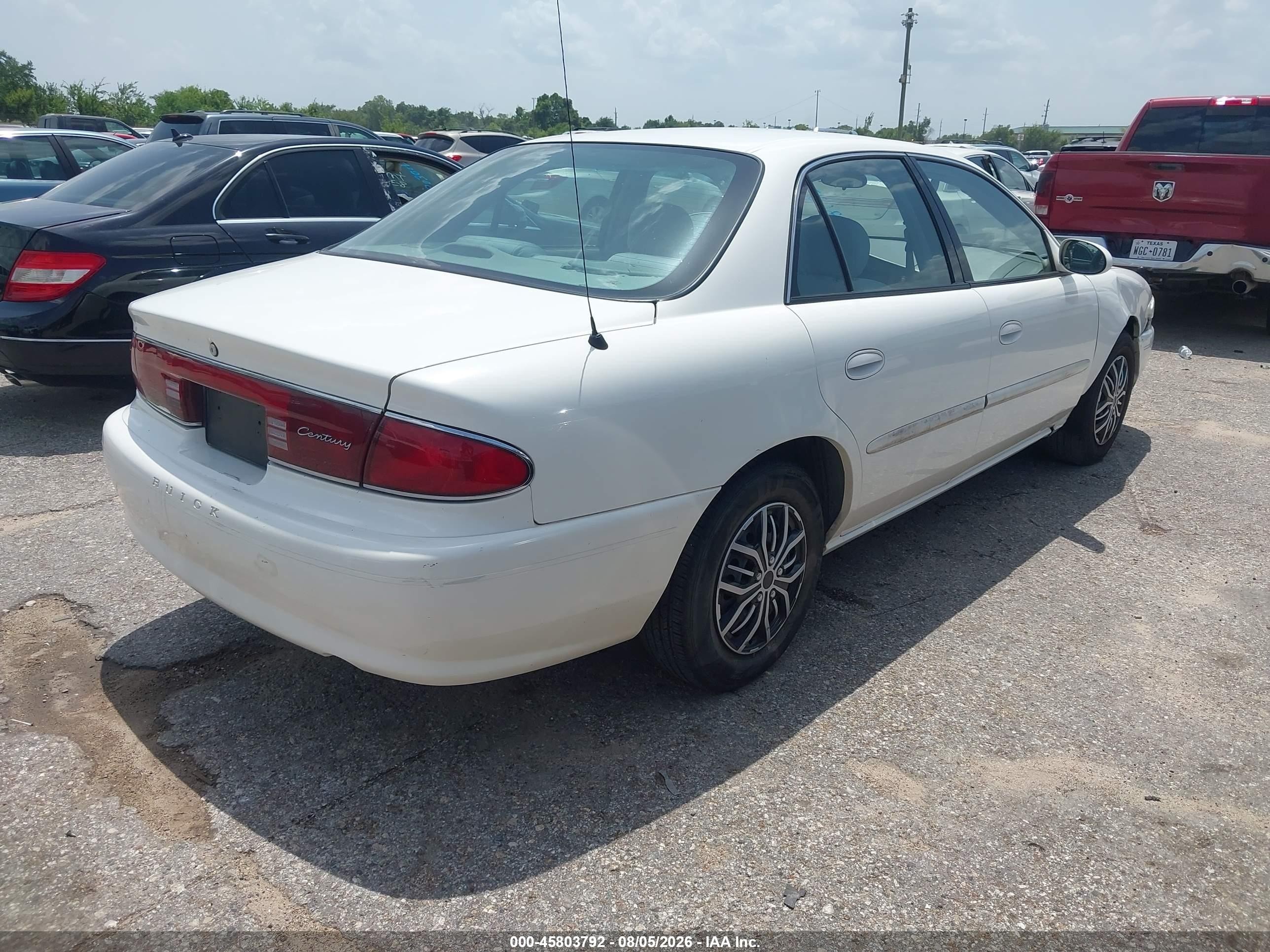 2005 Buick Century   White vin: 2G4WS52J451100083