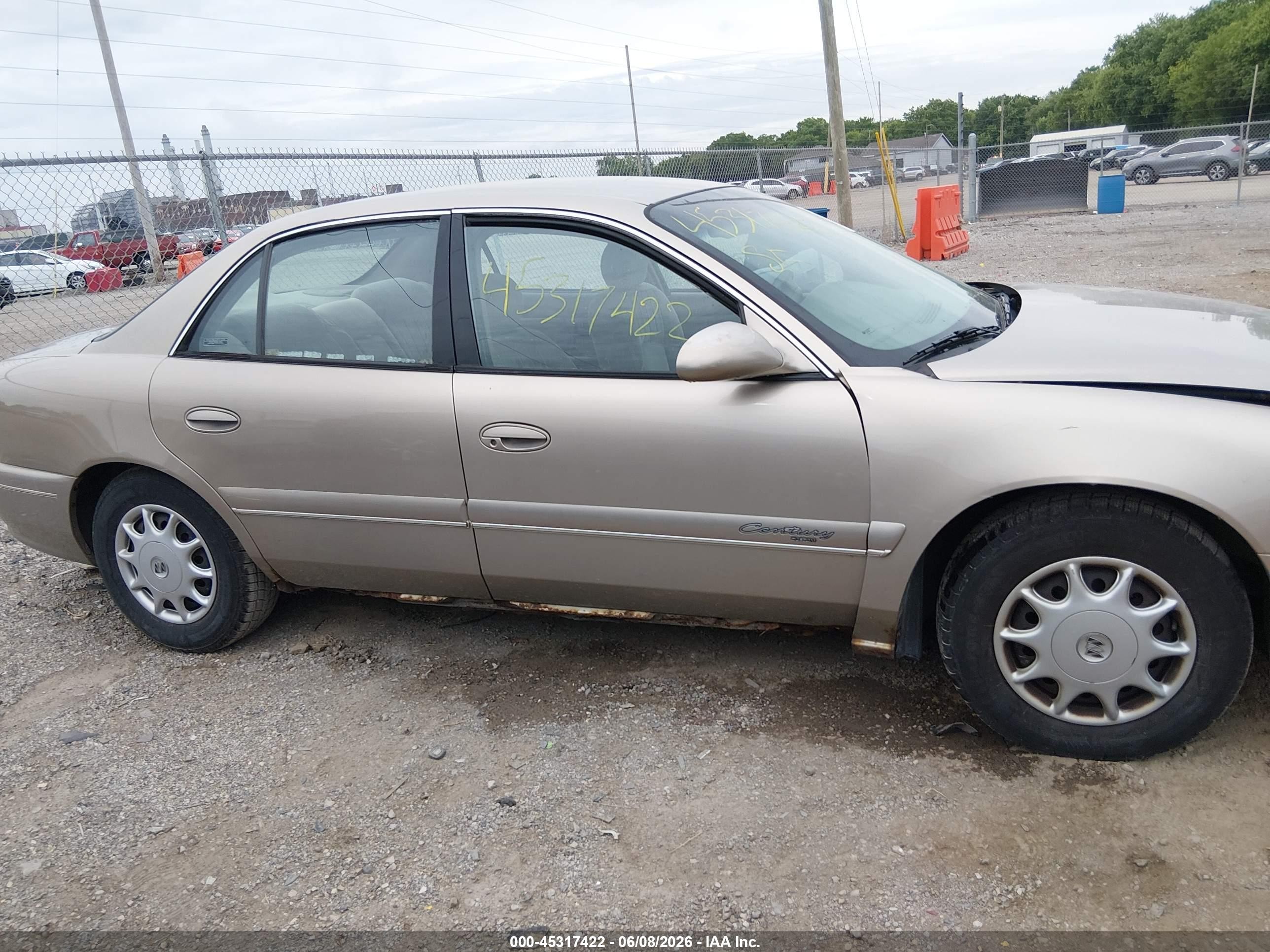 2000 Buick Century Custom Gold vin: 2G4WS52J4Y1306010