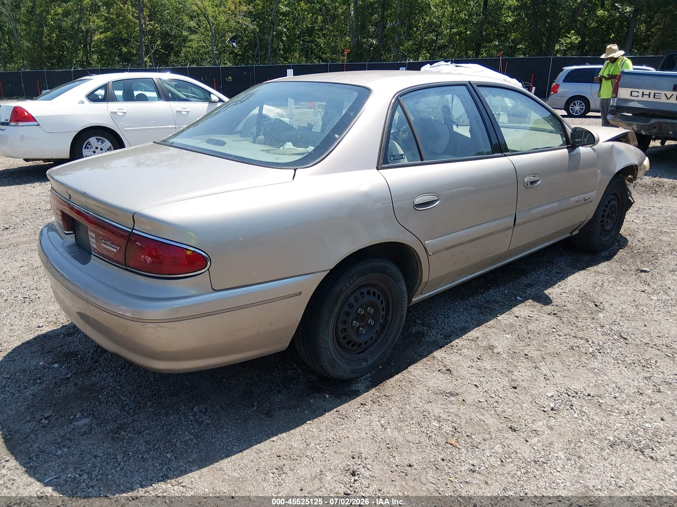 2002 Buick Century Custom Gray vin: 2G4WS52J521138577