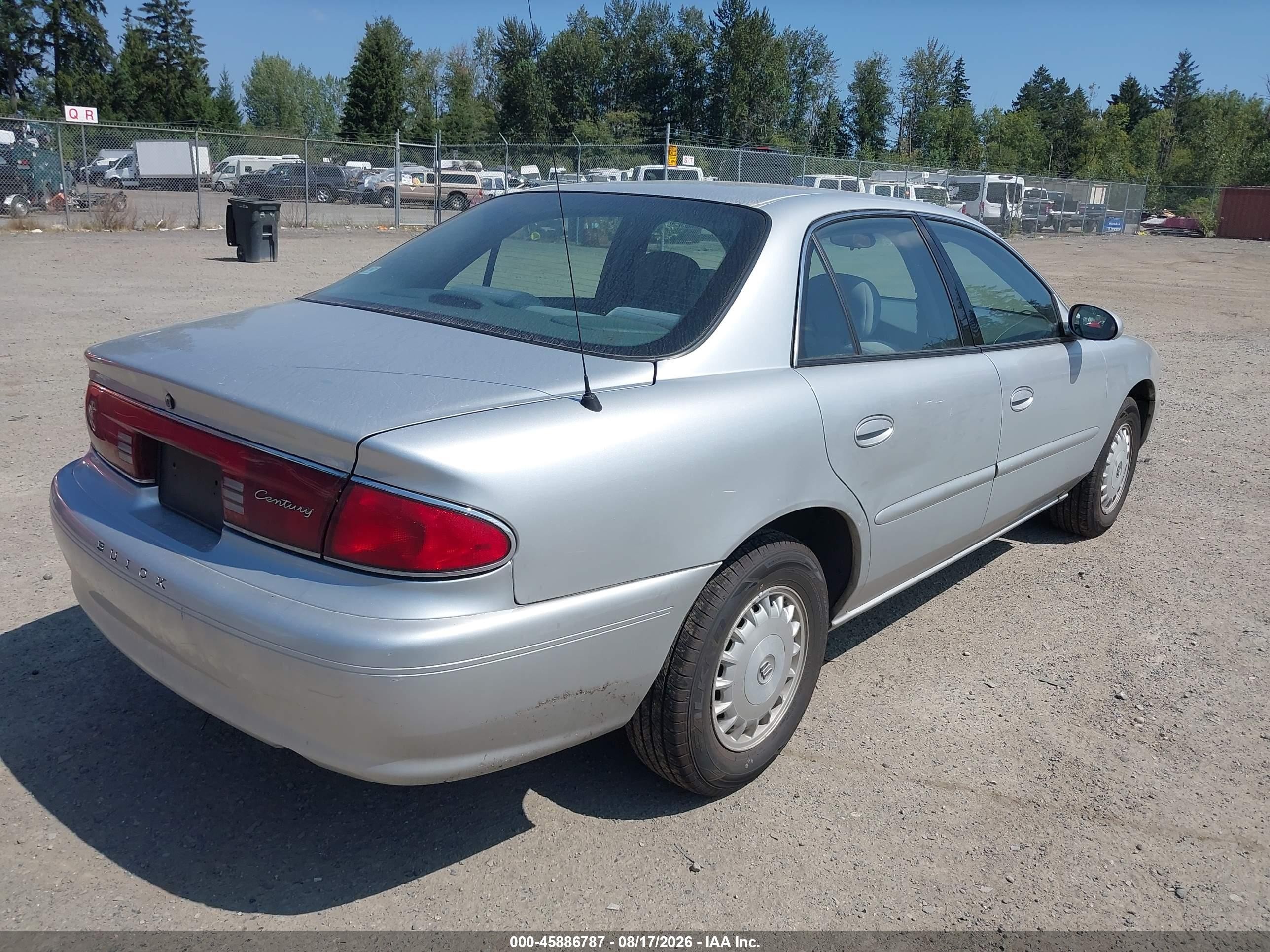 2005 Buick Century   Silver vin: 2G4WS52J551122416