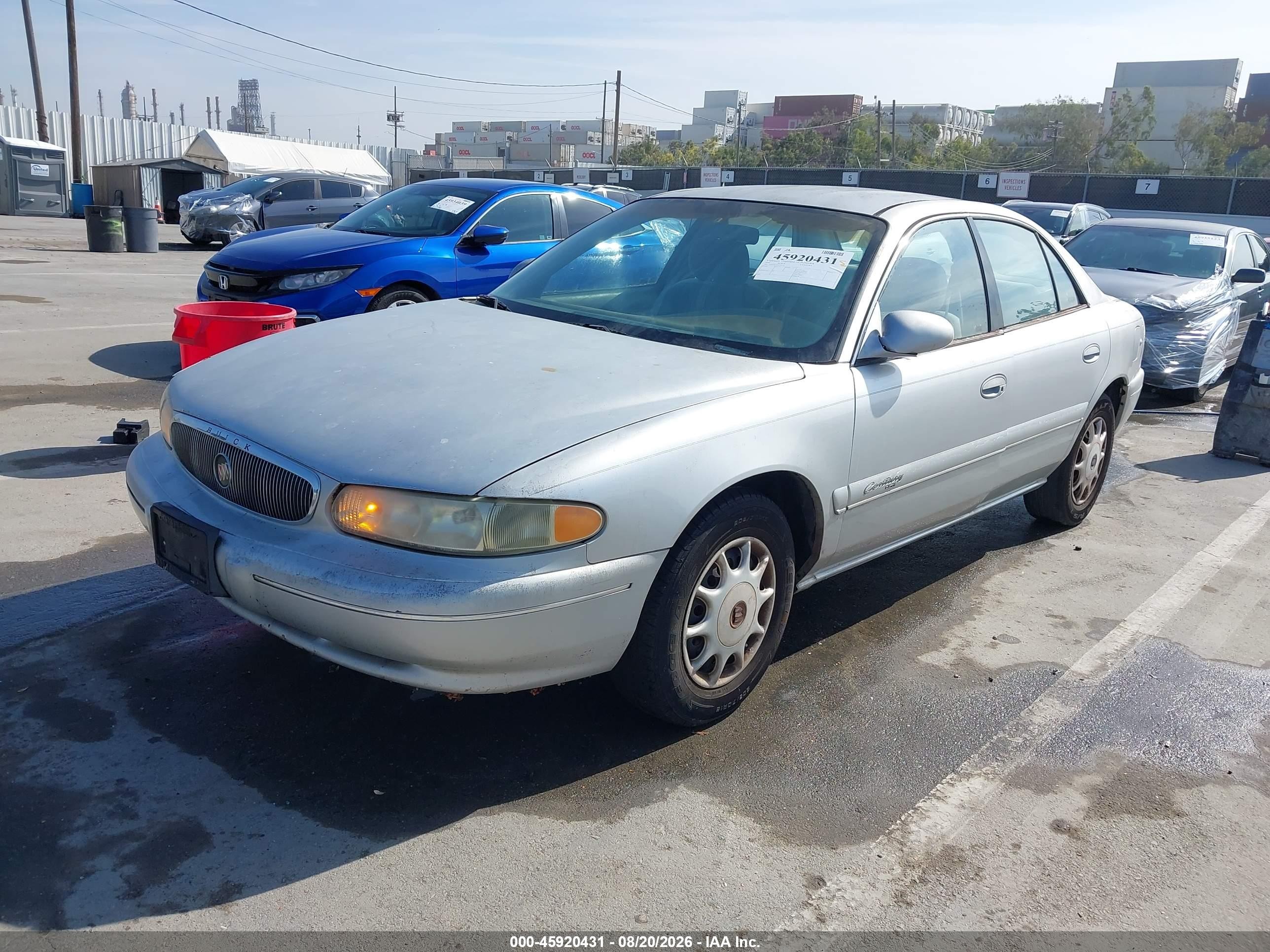 2000 Buick Century Custom Silver vin: 2G4WS52J5Y1355751