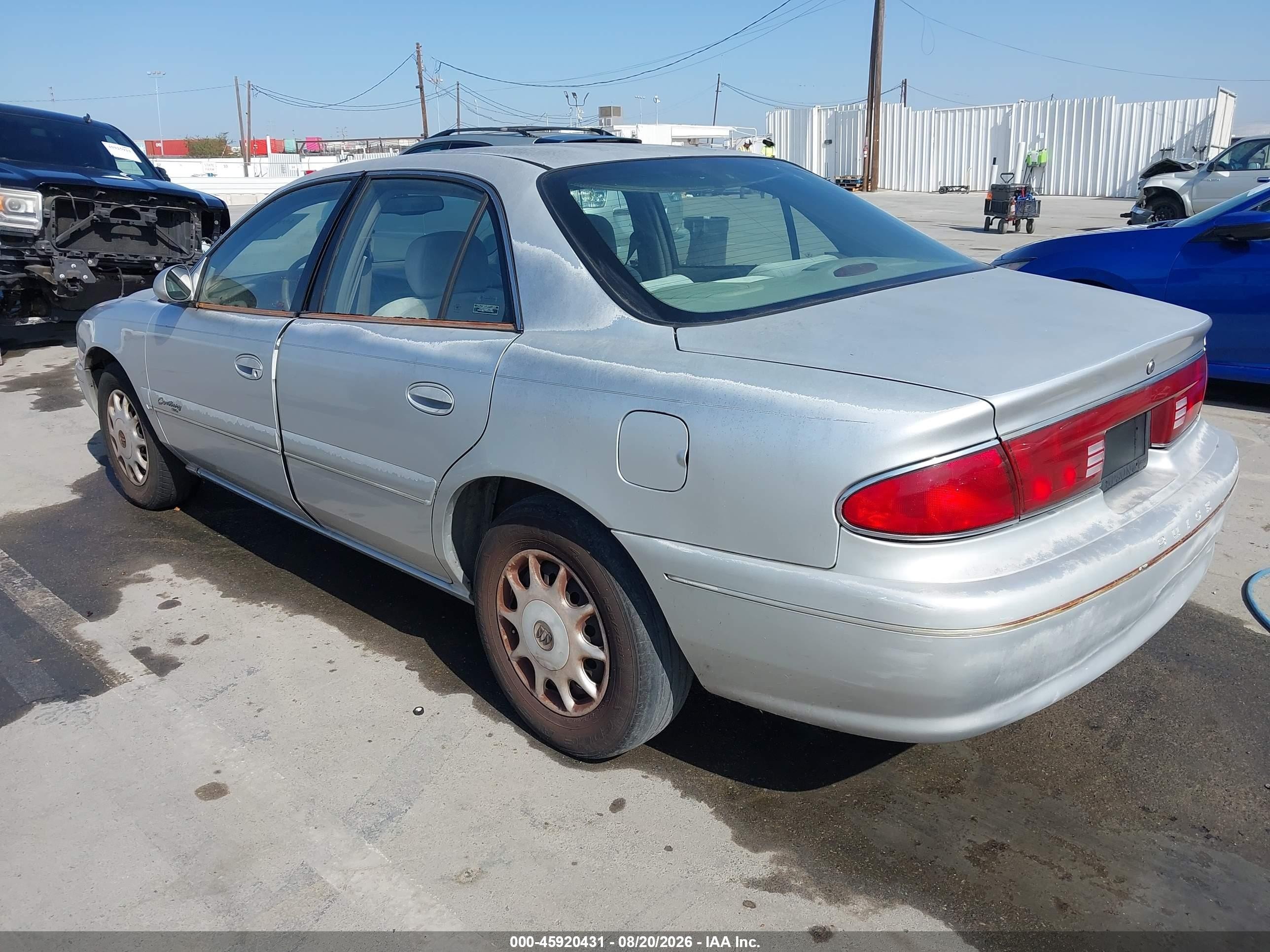 2000 Buick Century Custom Silver vin: 2G4WS52J5Y1355751