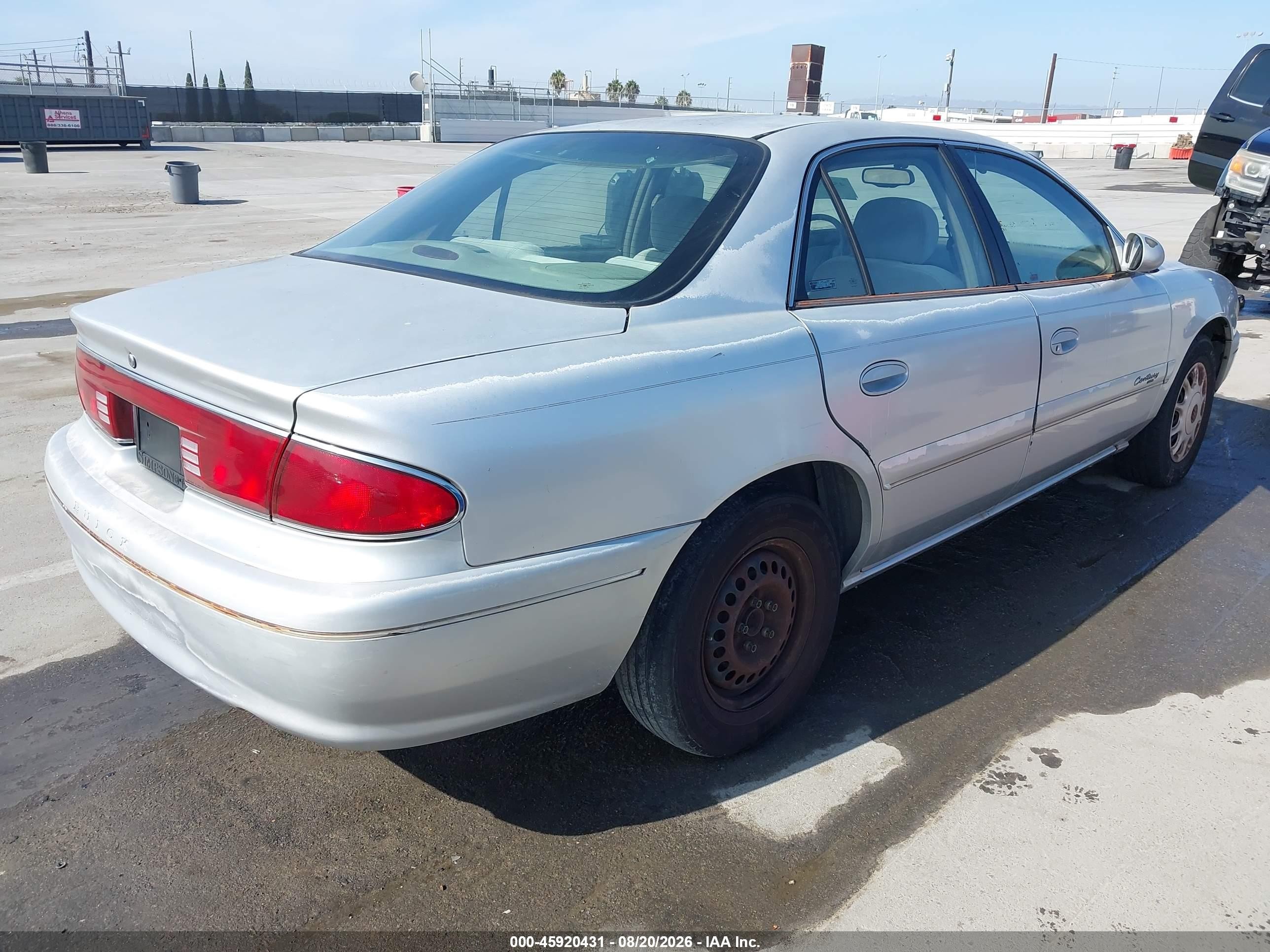 2000 Buick Century Custom Silver vin: 2G4WS52J5Y1355751