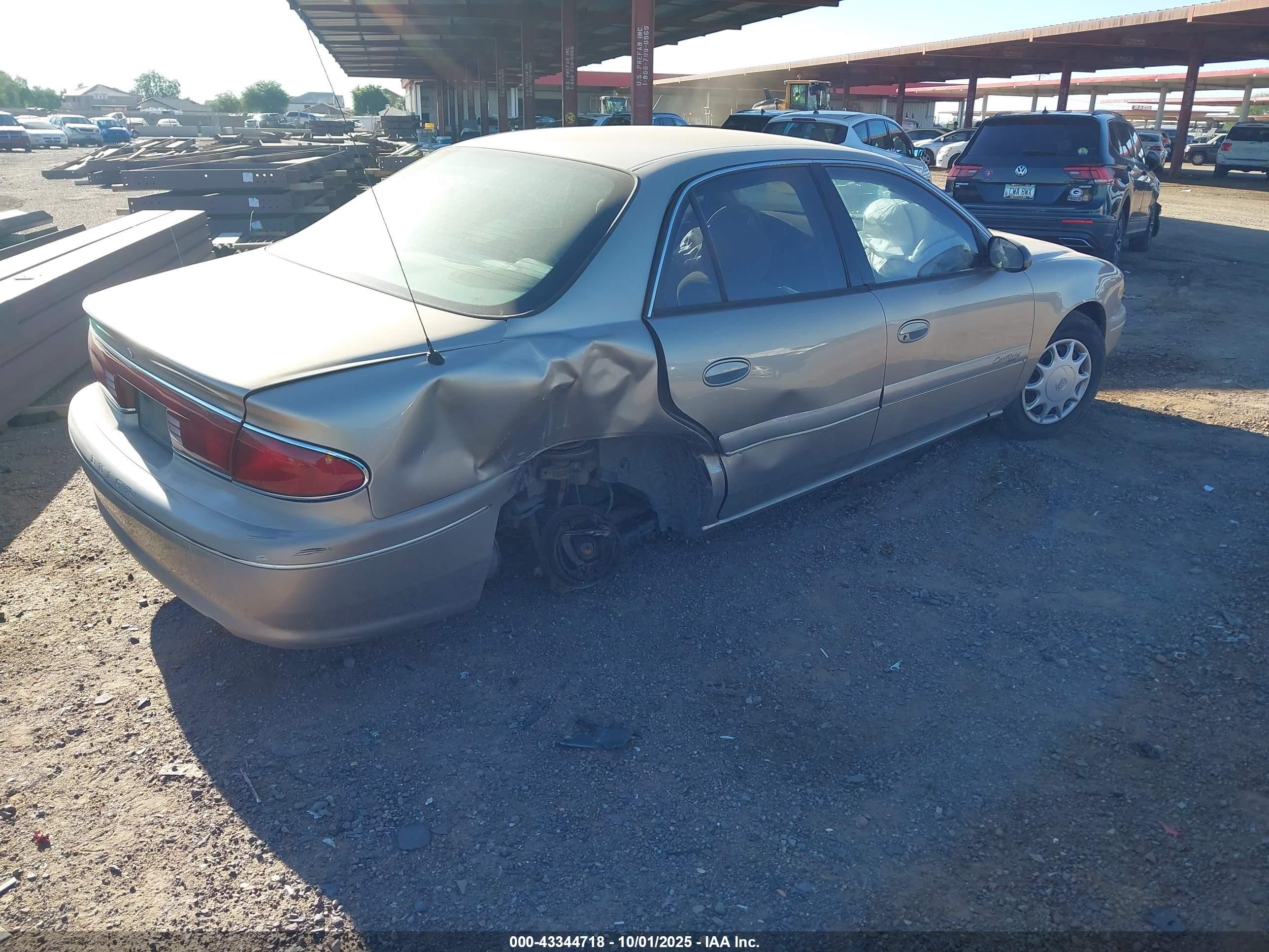 2001 Buick Century Custom Gold vin: 2G4WS52J611224267