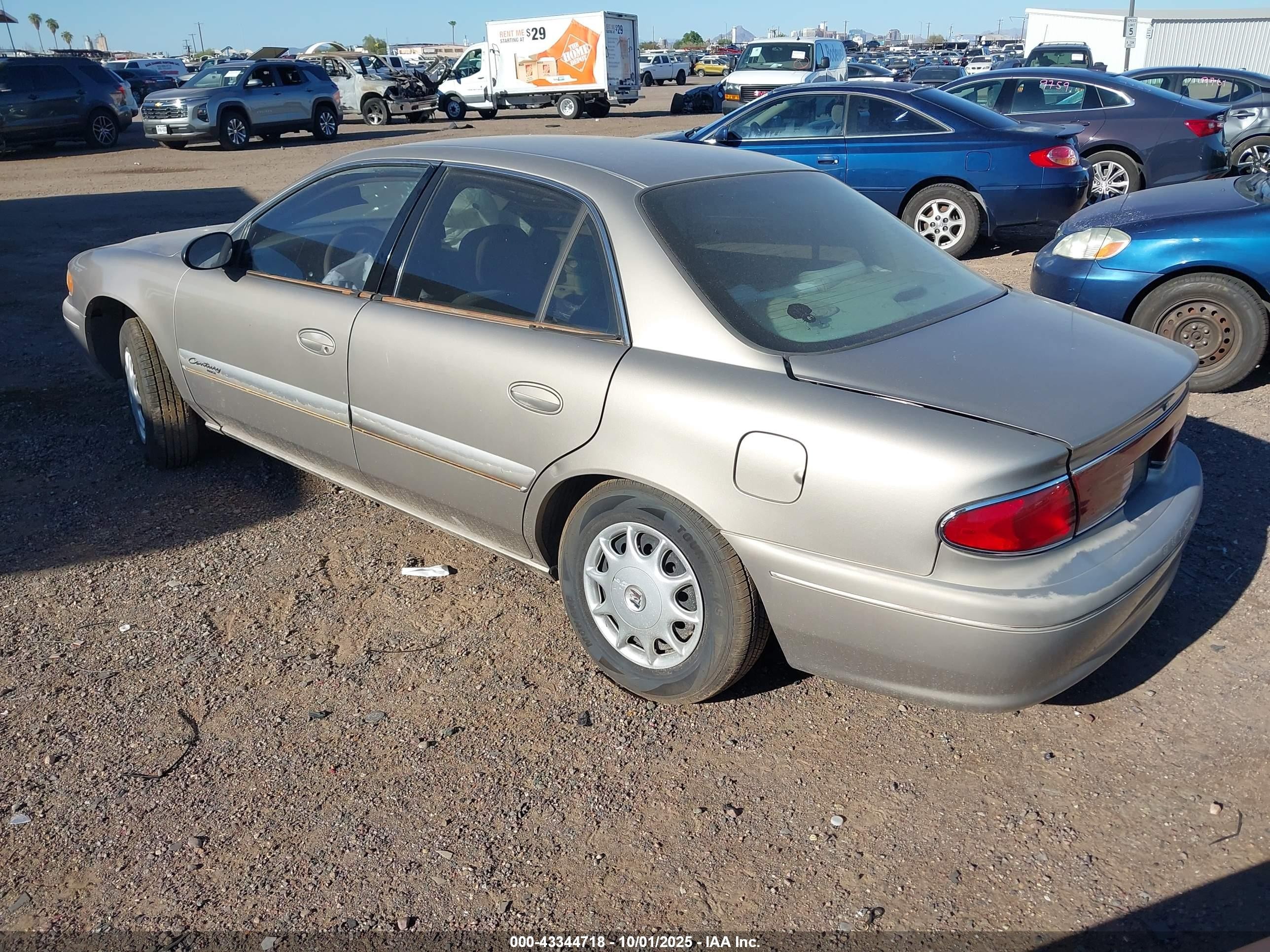 2001 Buick Century Custom Gold vin: 2G4WS52J611224267