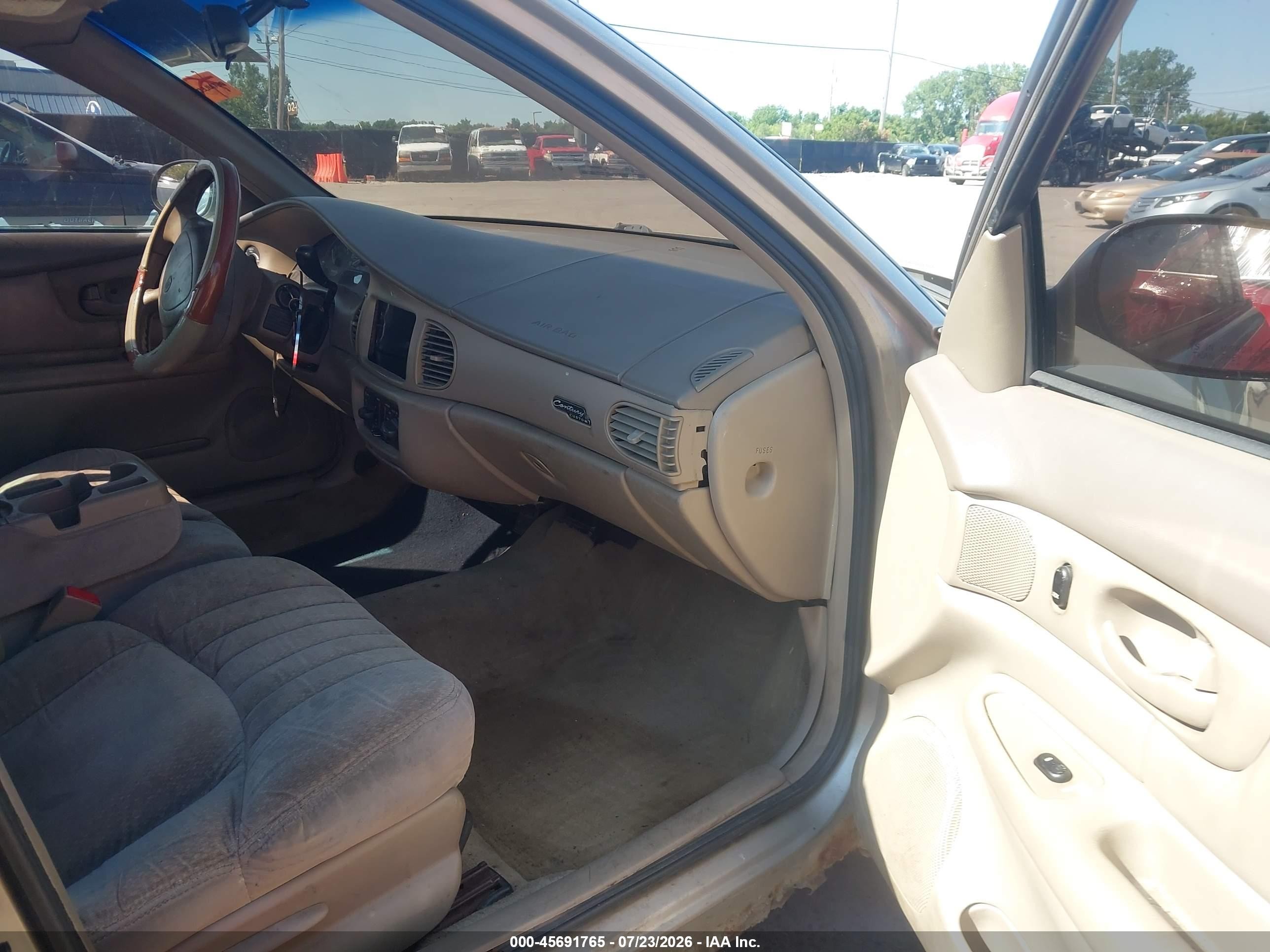 2001 Buick Century Custom Tan vin: 2G4WS52J611253056