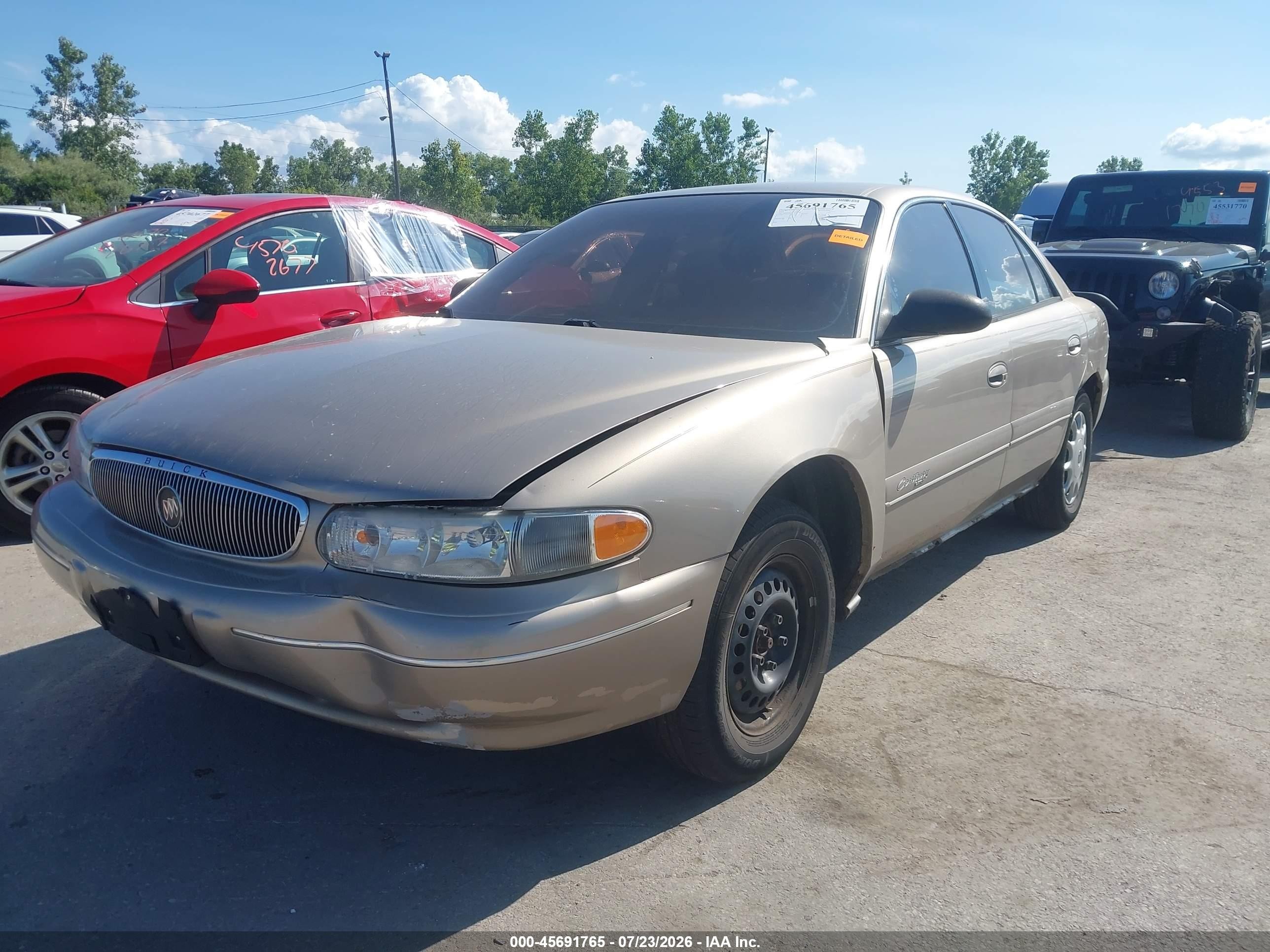 2001 Buick Century Custom Tan vin: 2G4WS52J611253056