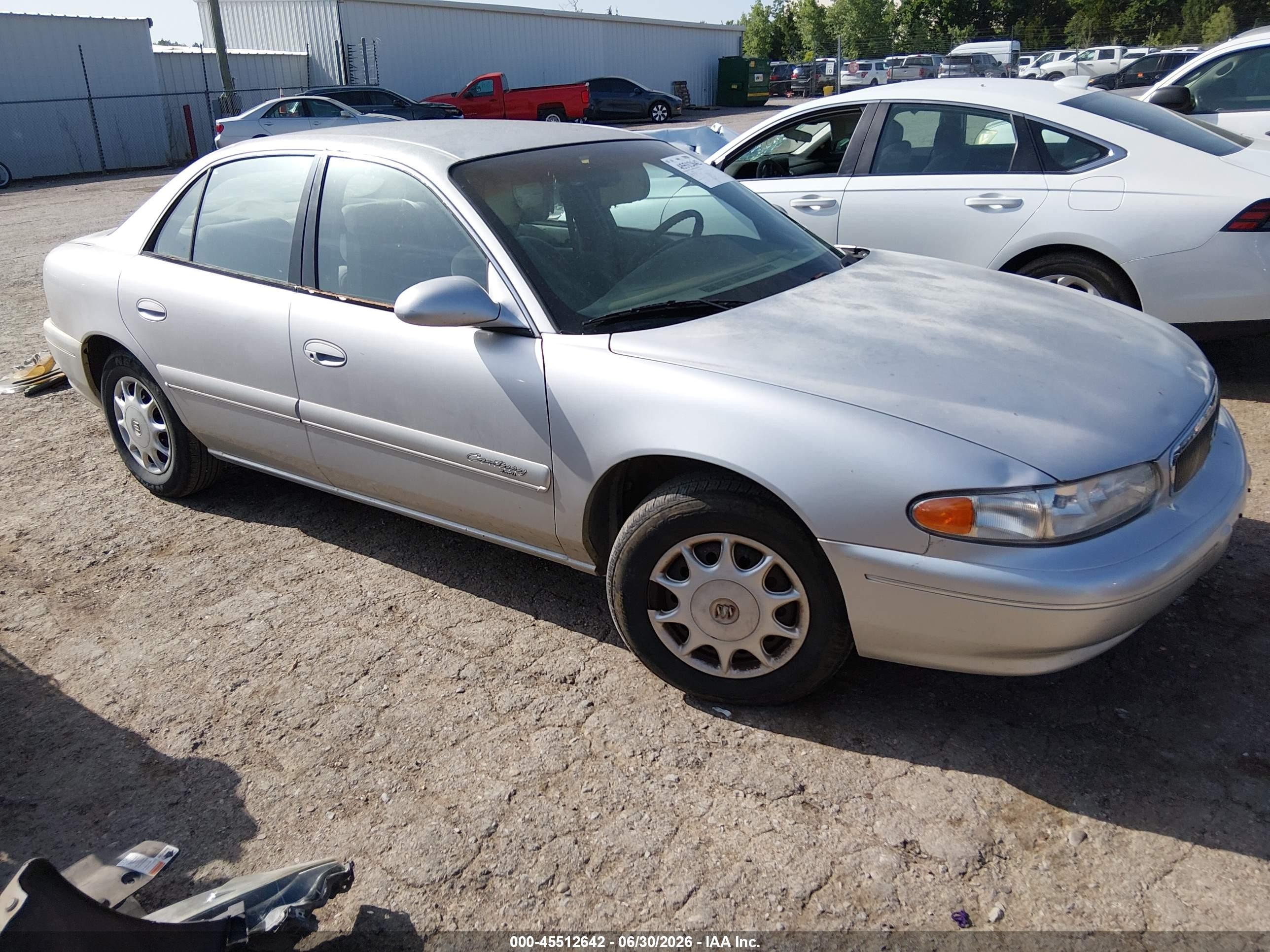 2001 Buick Century Custom Silver vin: 2G4WS52J611317578