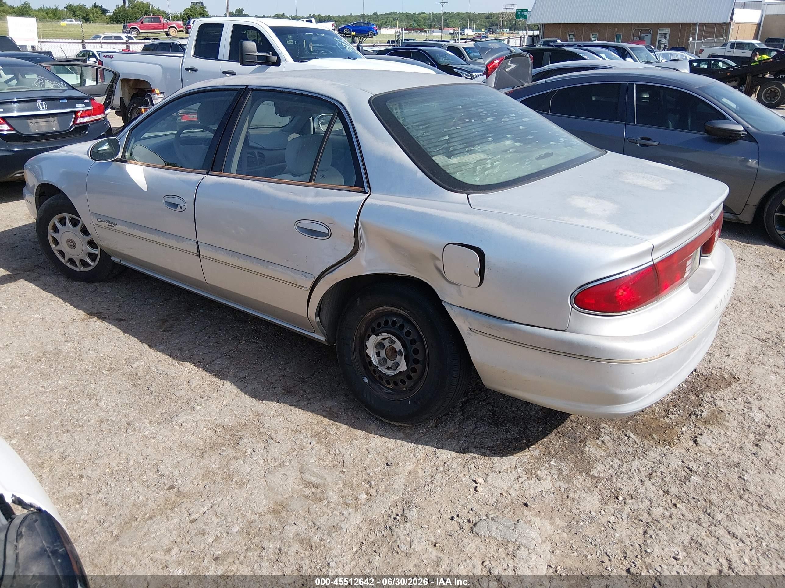 2001 Buick Century Custom Silver vin: 2G4WS52J611317578