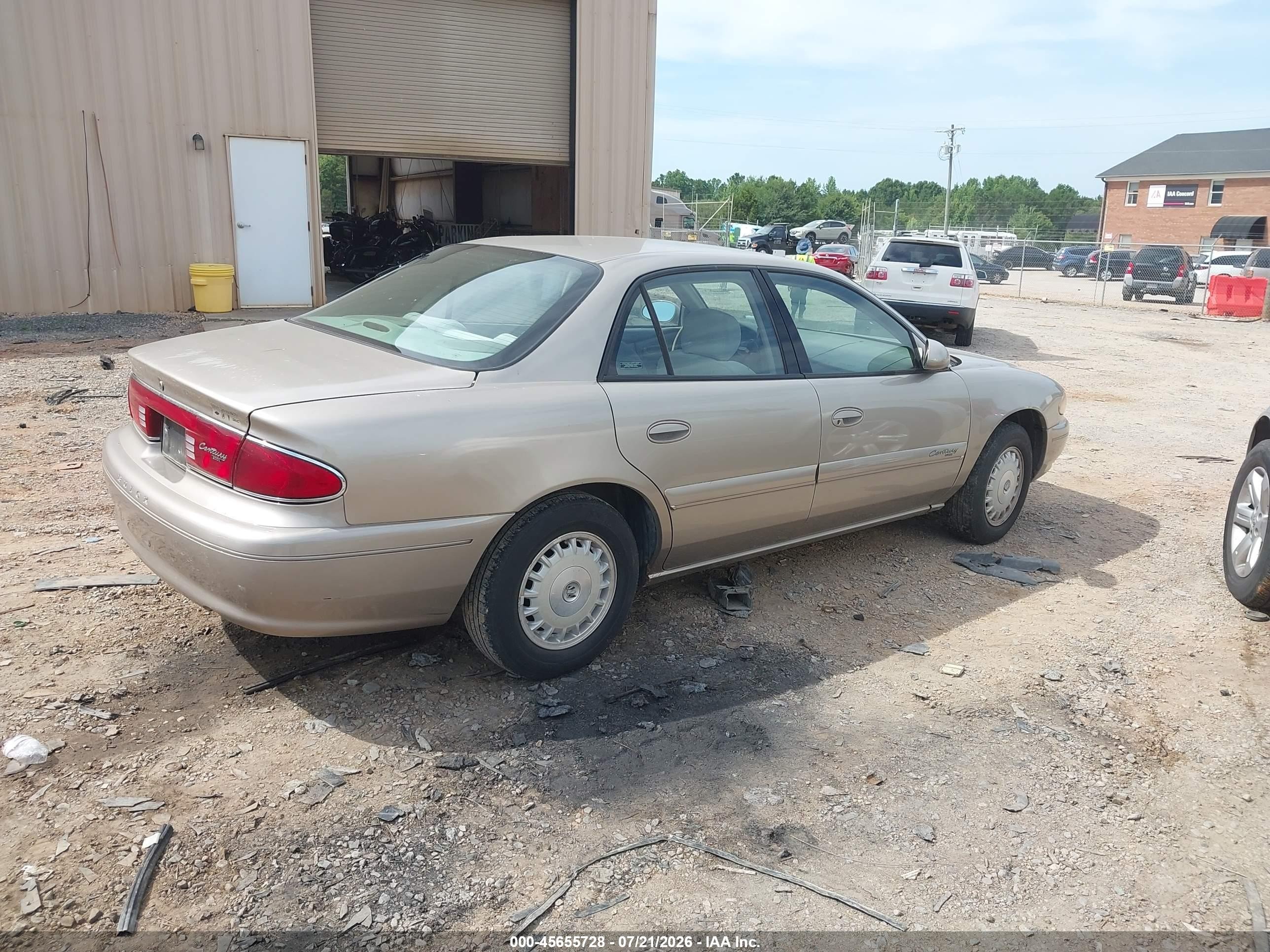 2001 Buick Century Custom Gold vin: 2G4WS52J711162460