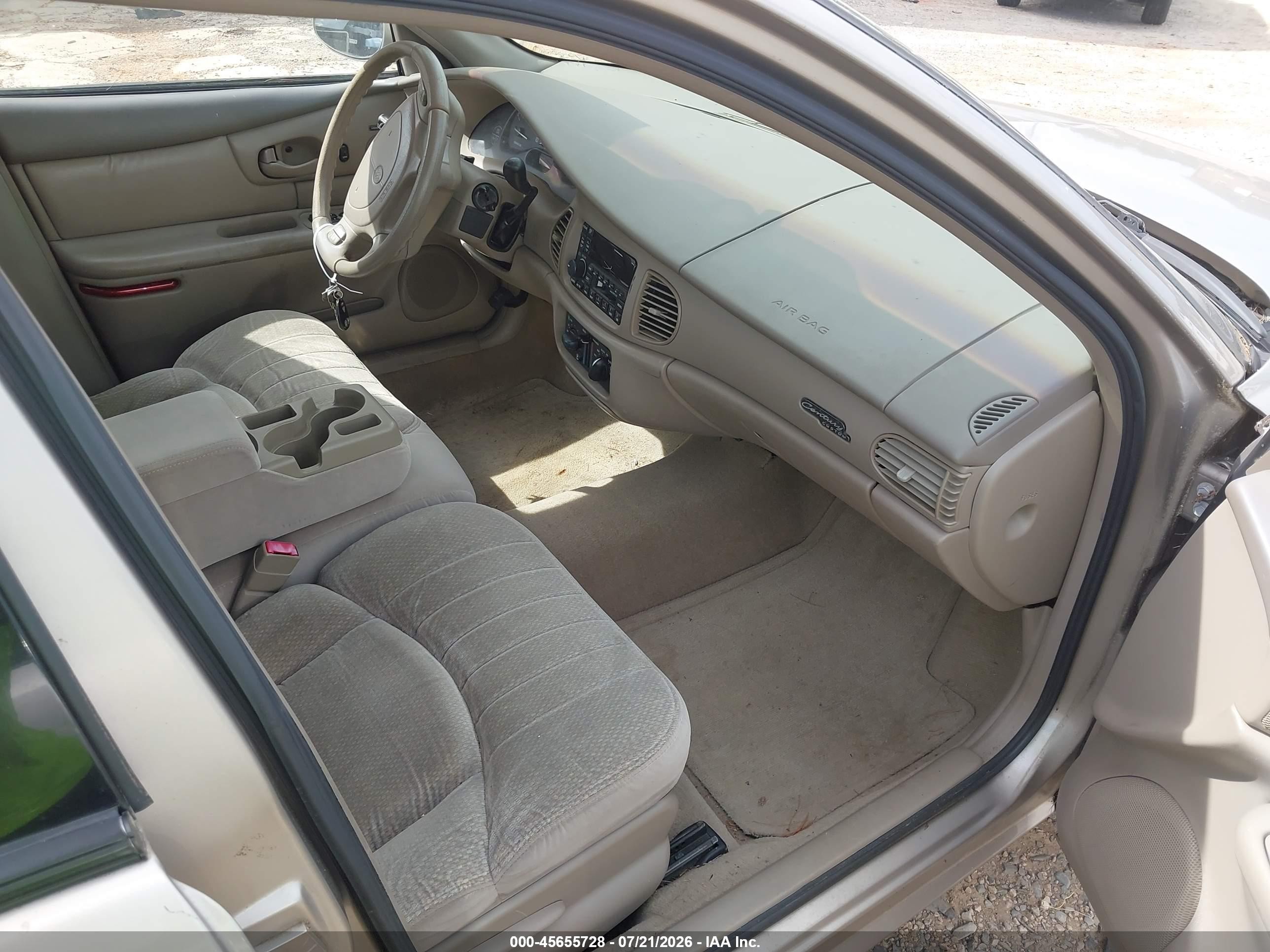 2001 Buick Century Custom Gold vin: 2G4WS52J711162460