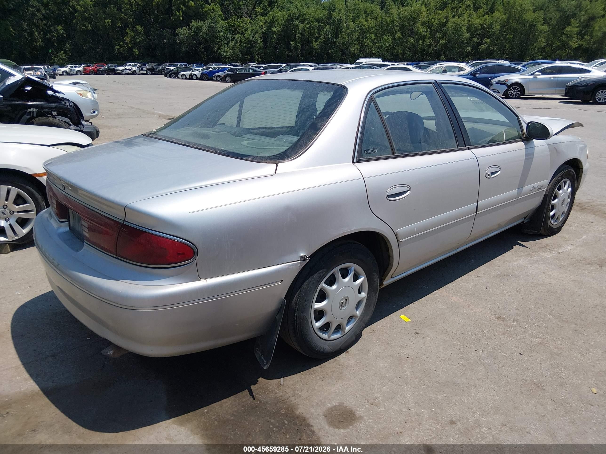 2002 Buick Century Custom Серебряный vin: 2G4WS52J721205065