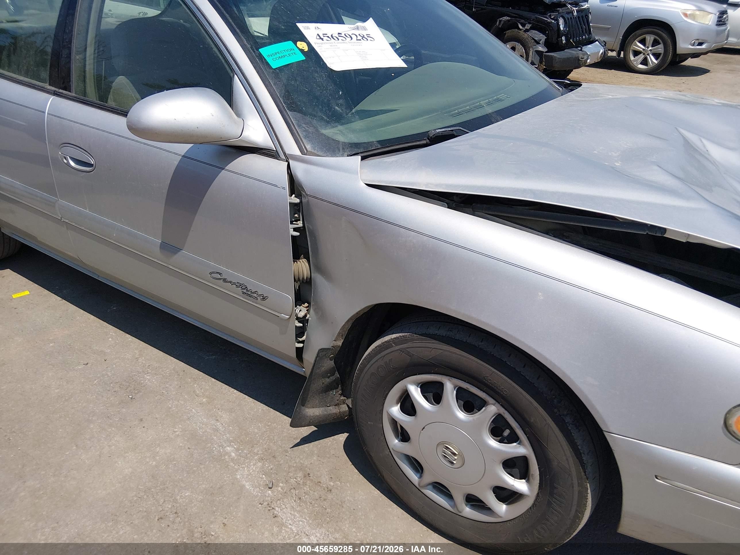 2002 Buick Century Custom Серебряный vin: 2G4WS52J721205065