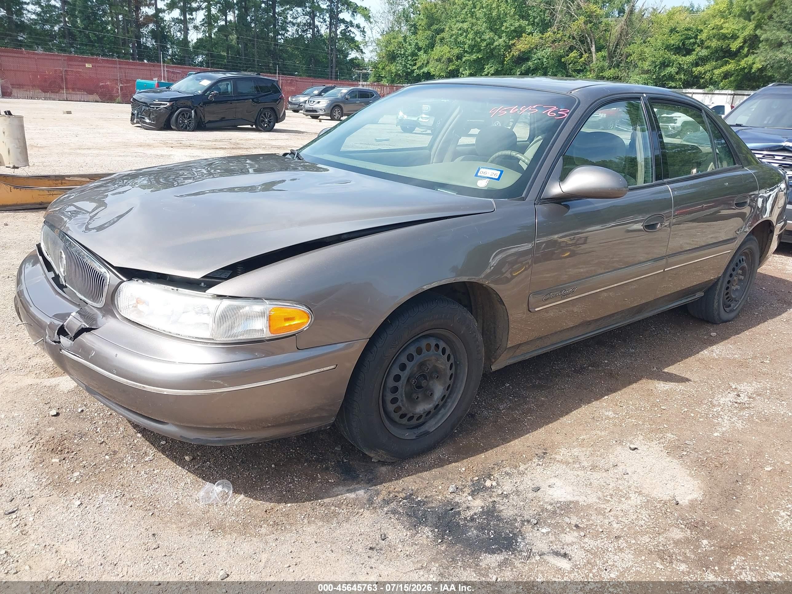 2002 Buick Century Custom Tan vin: 2G4WS52J721291588