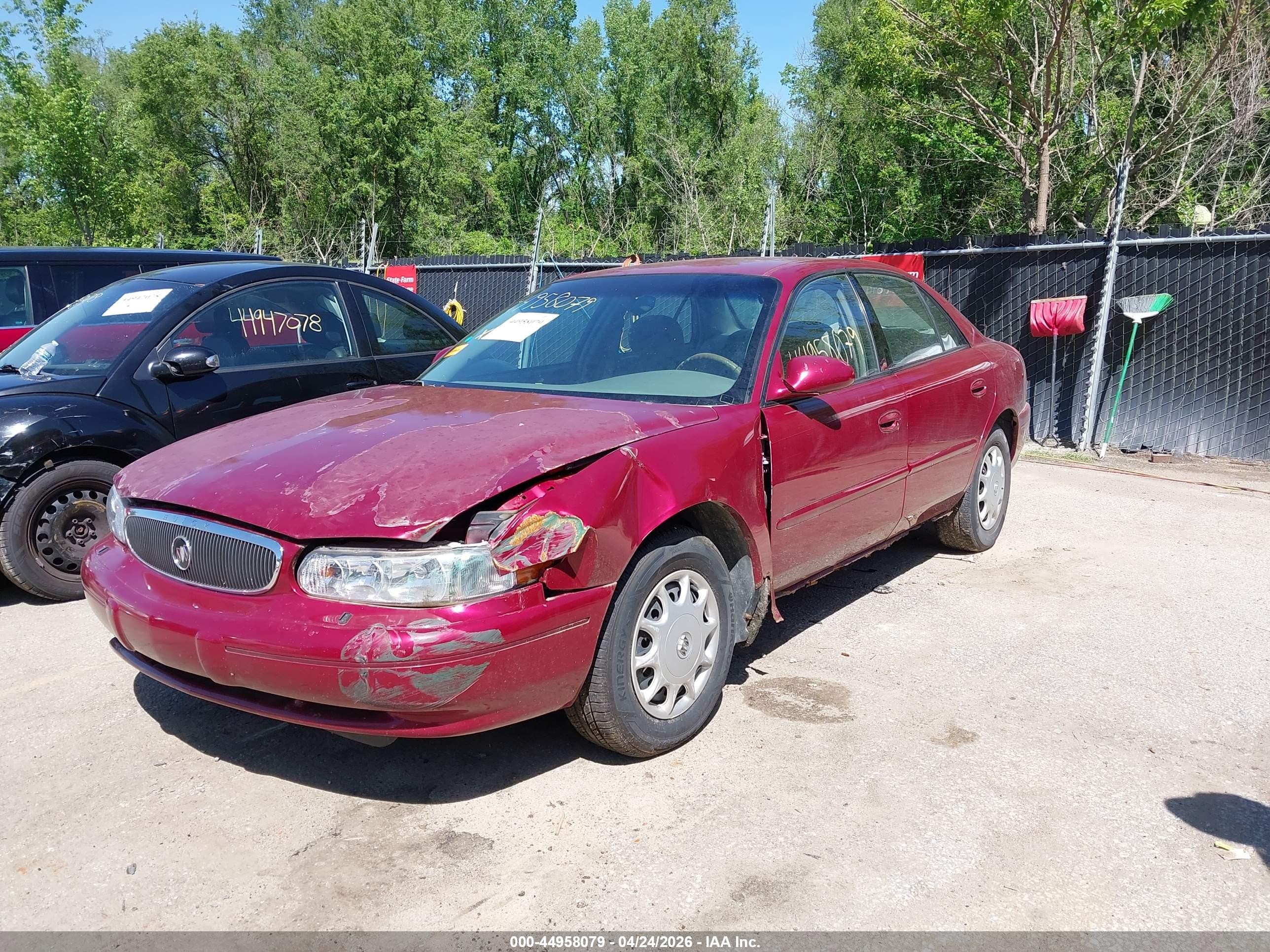 2003 Buick Century Custom Red vin: 2G4WS52J731249357