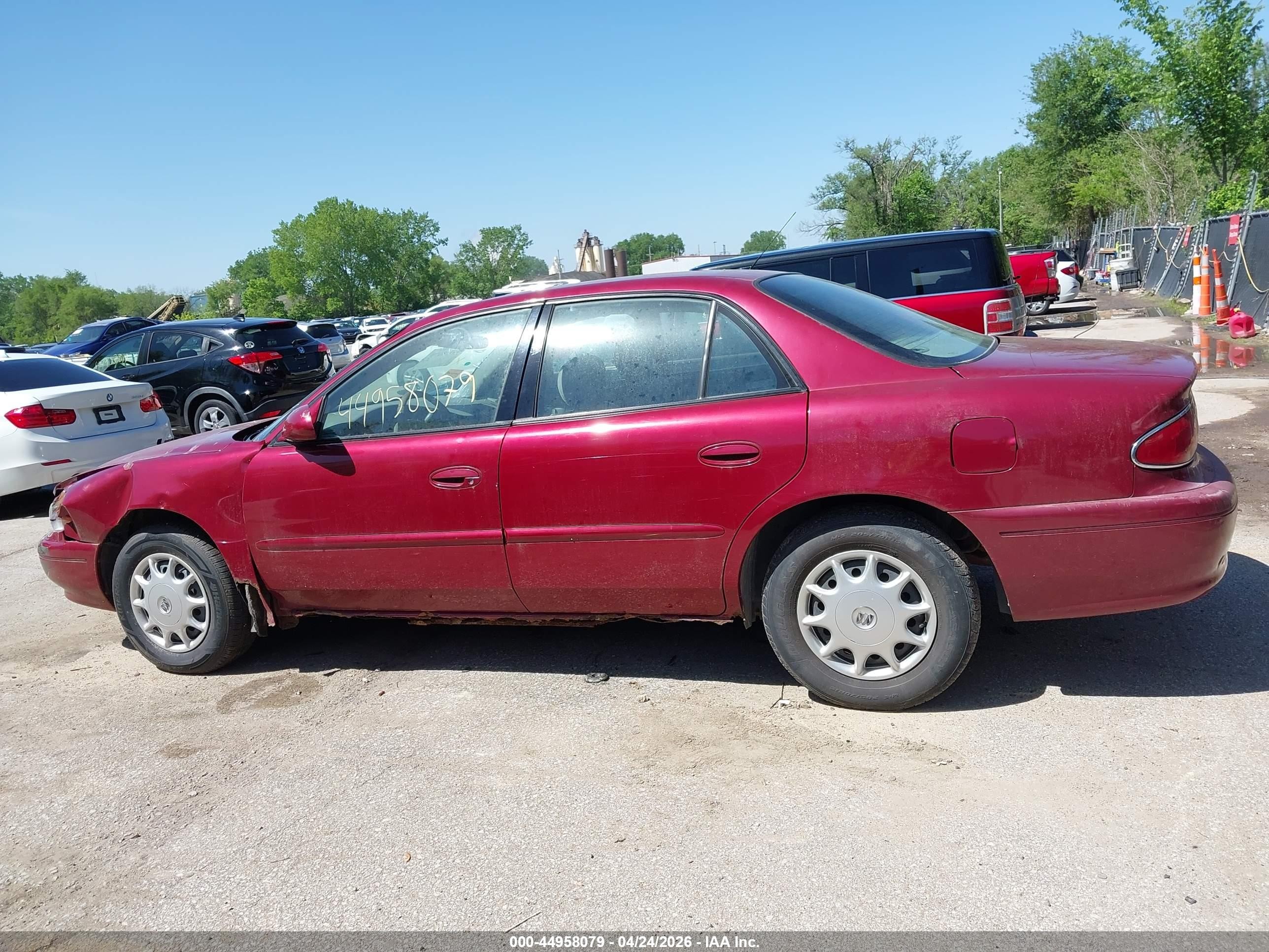 2003 Buick Century Custom Red vin: 2G4WS52J731249357