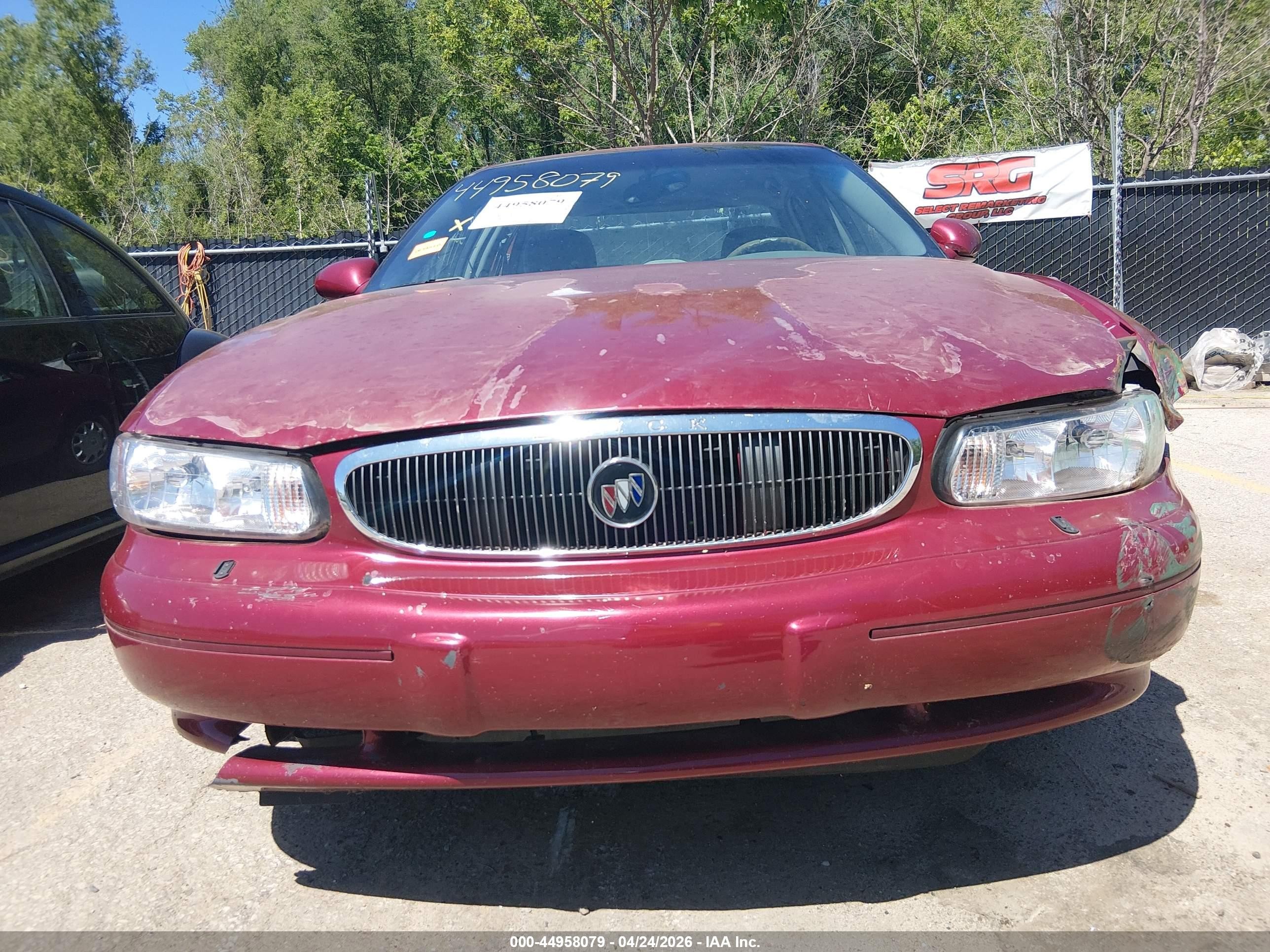 2003 Buick Century Custom Red vin: 2G4WS52J731249357