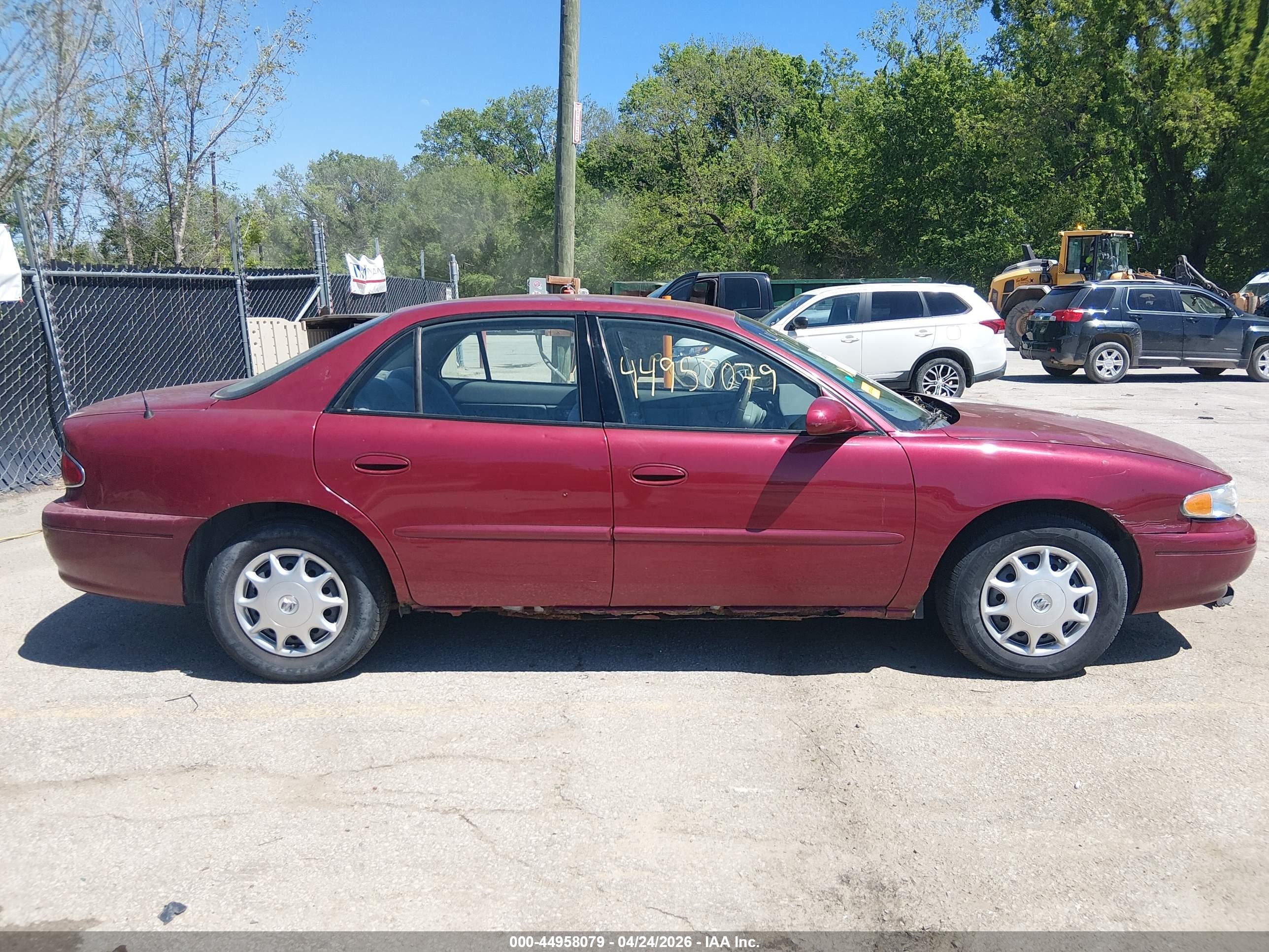 2003 Buick Century Custom Red vin: 2G4WS52J731249357