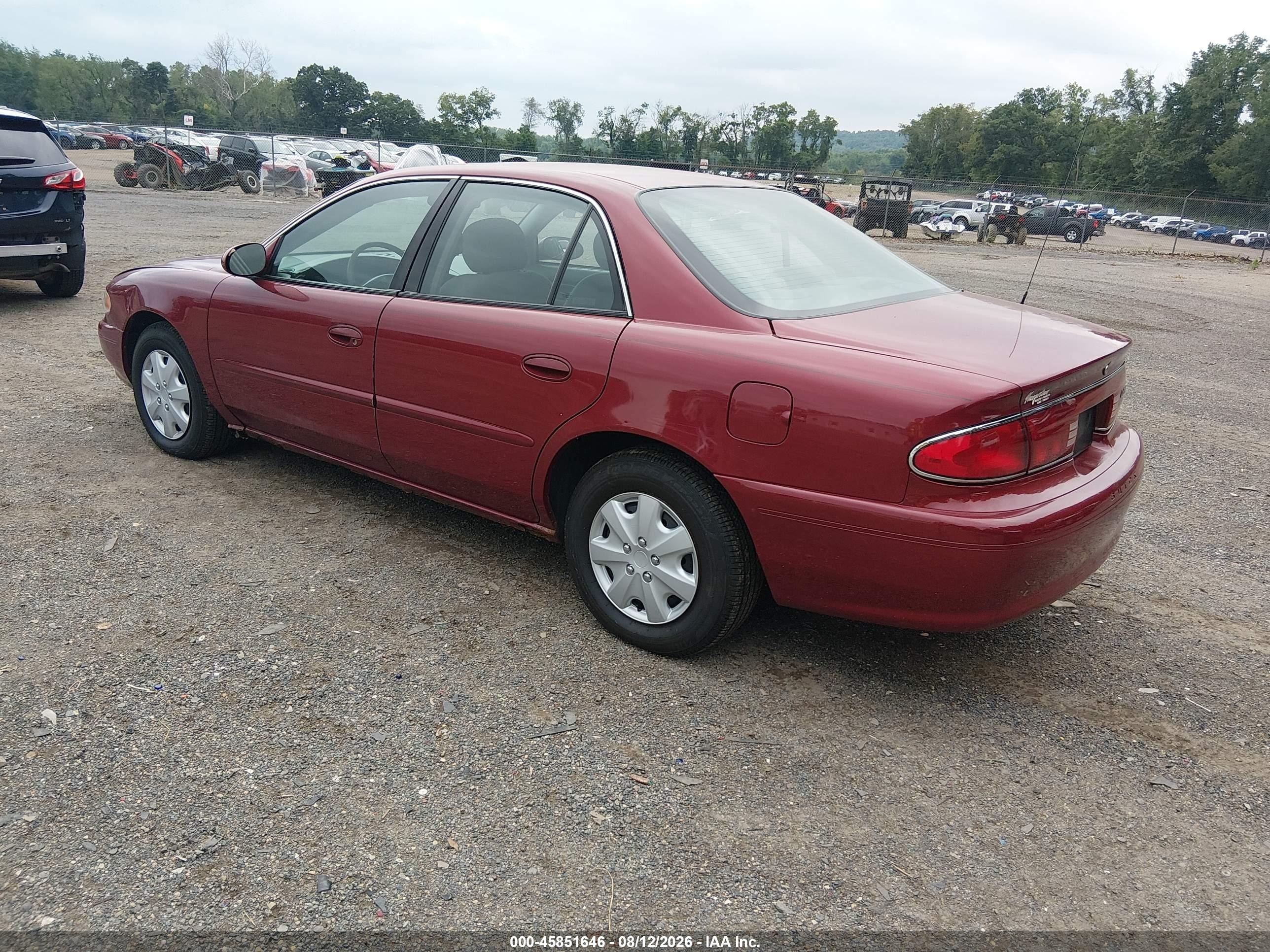 2005 Buick Century   Бордовый vin: 2G4WS52J751154672