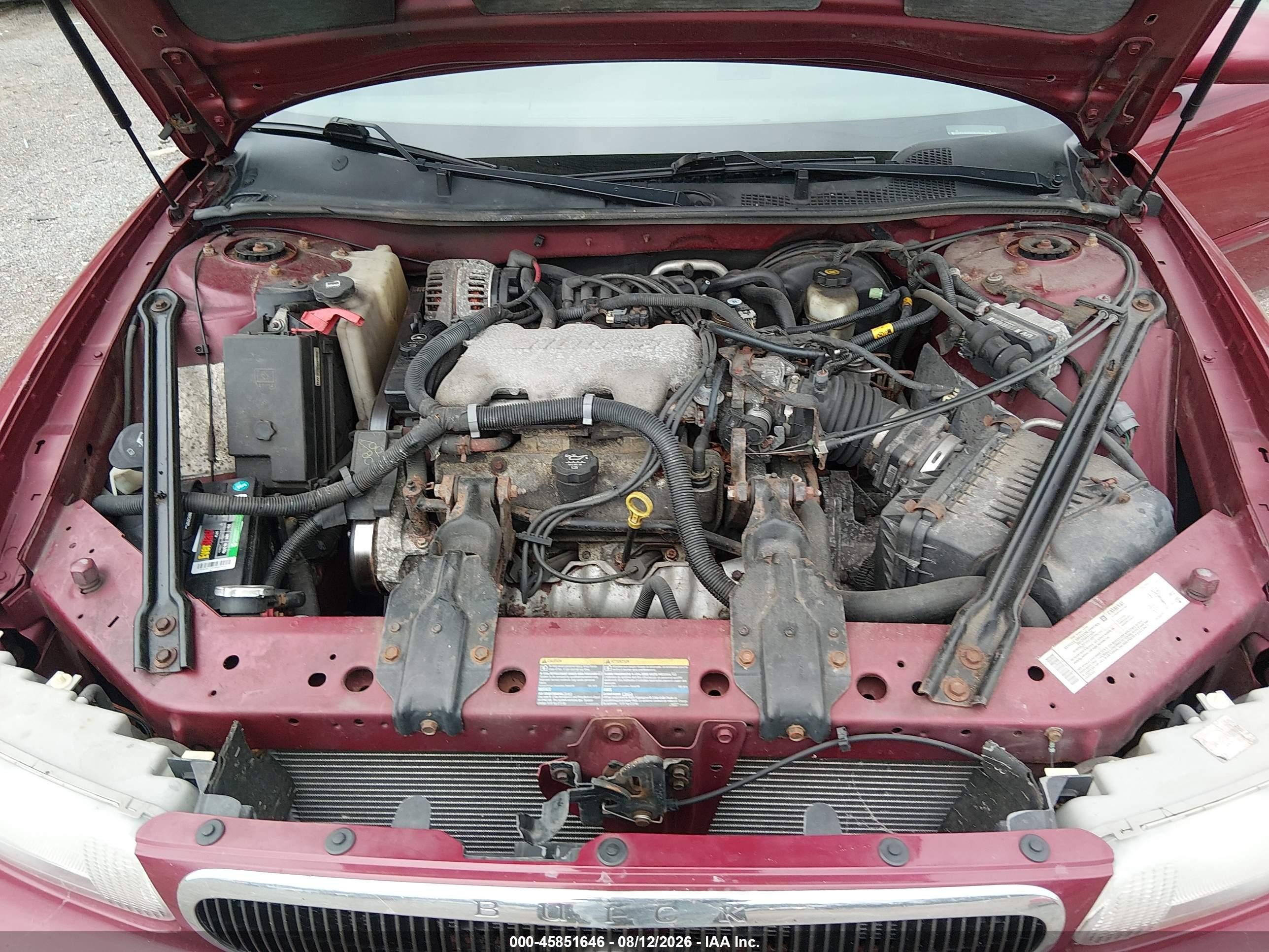 2005 Buick Century   Бордовый vin: 2G4WS52J751154672