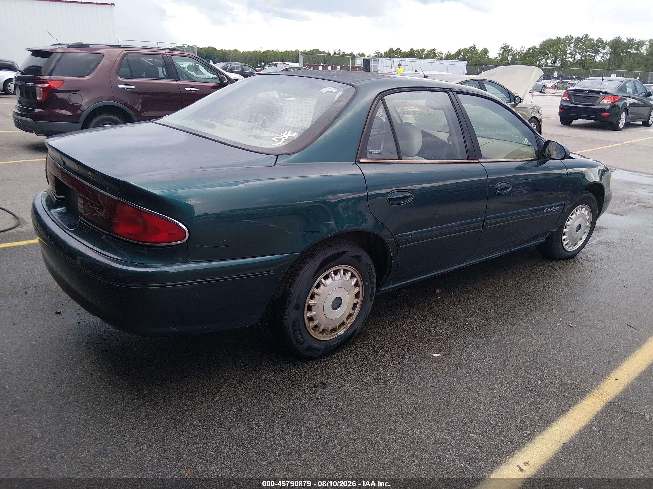 2000 Buick Century Custom Green vin: 2G4WS52J7Y1177227
