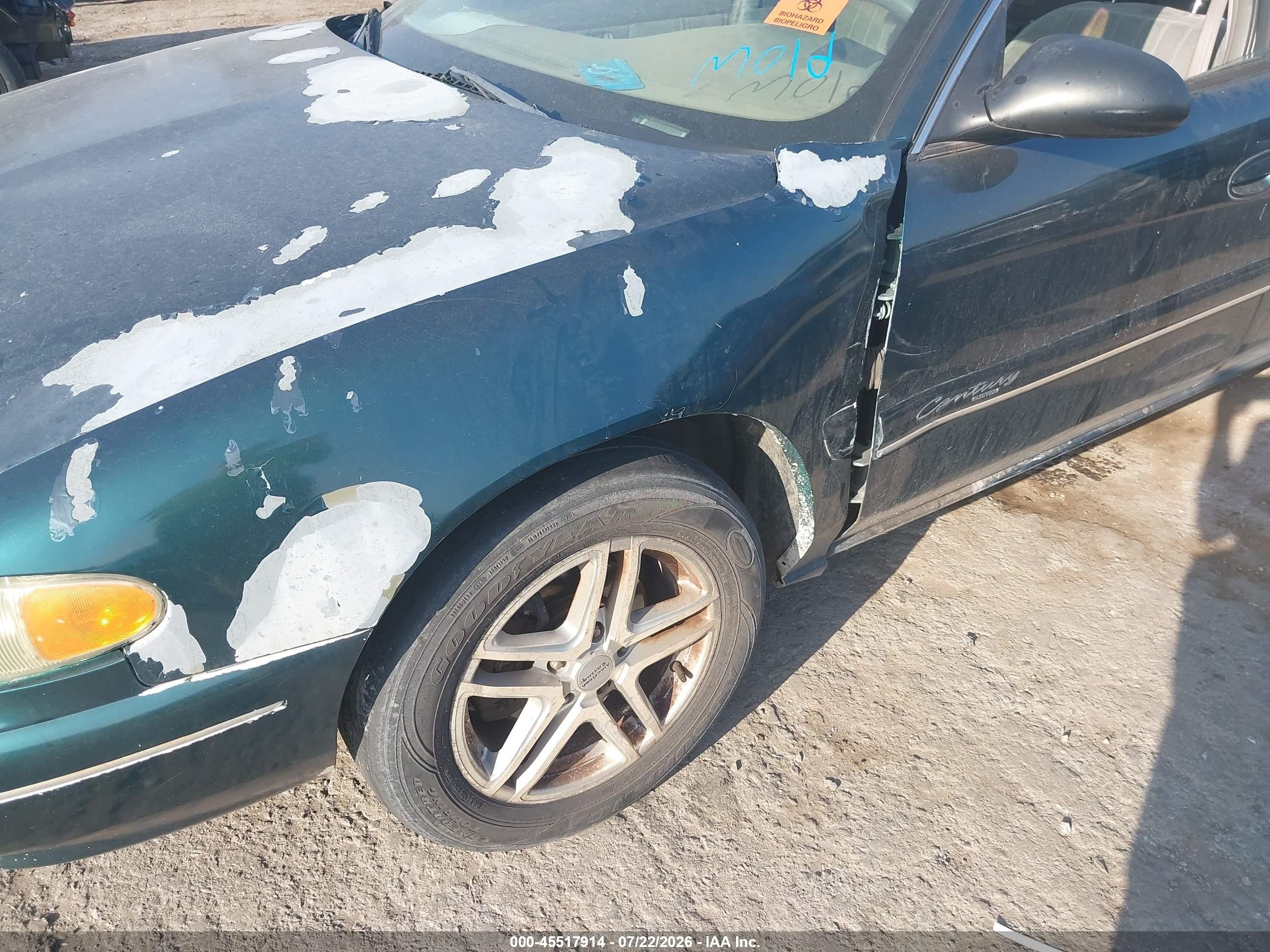 2000 Buick Century Custom Green vin: 2G4WS52J7Y1190589