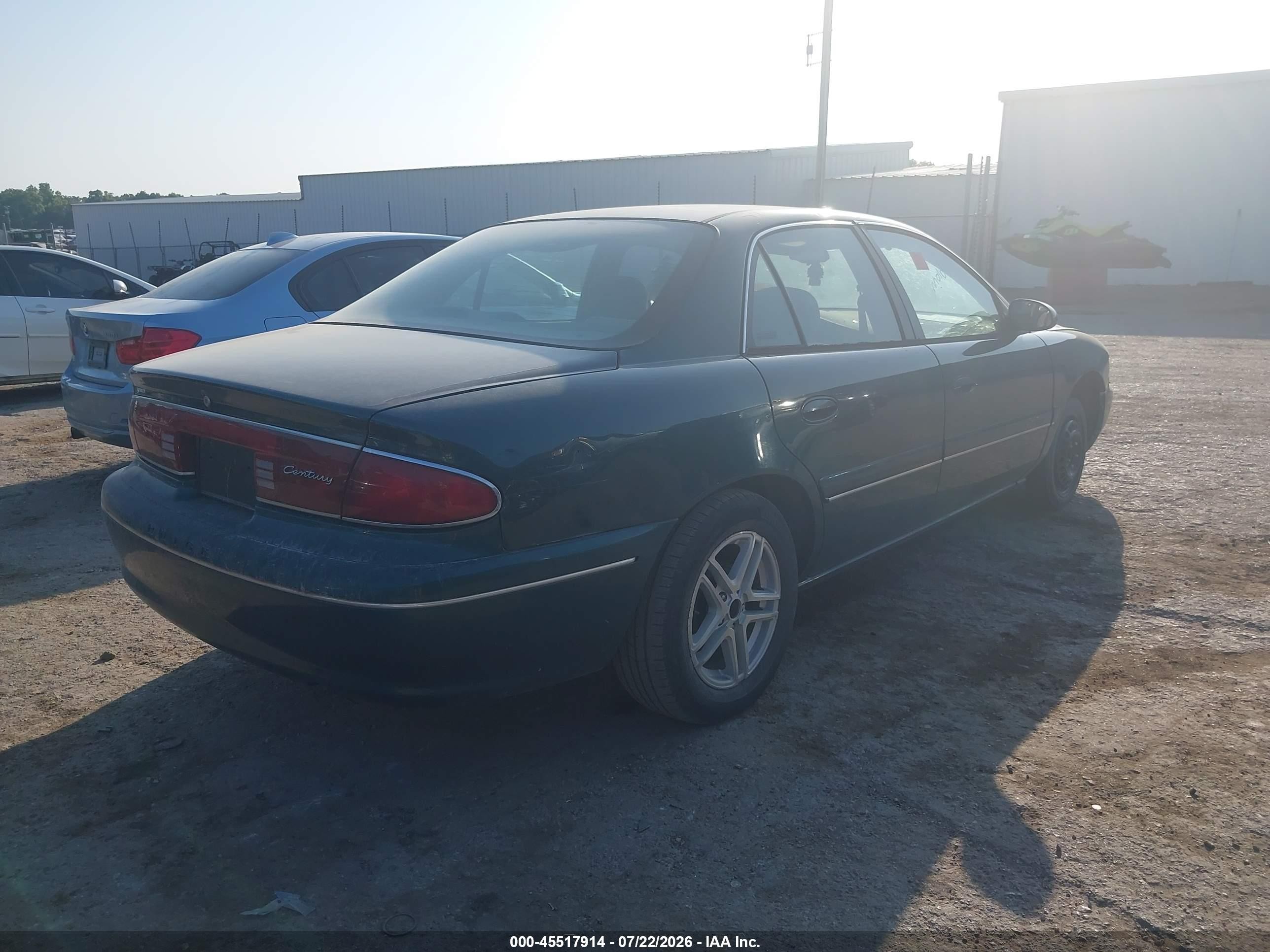 2000 Buick Century Custom Green vin: 2G4WS52J7Y1190589
