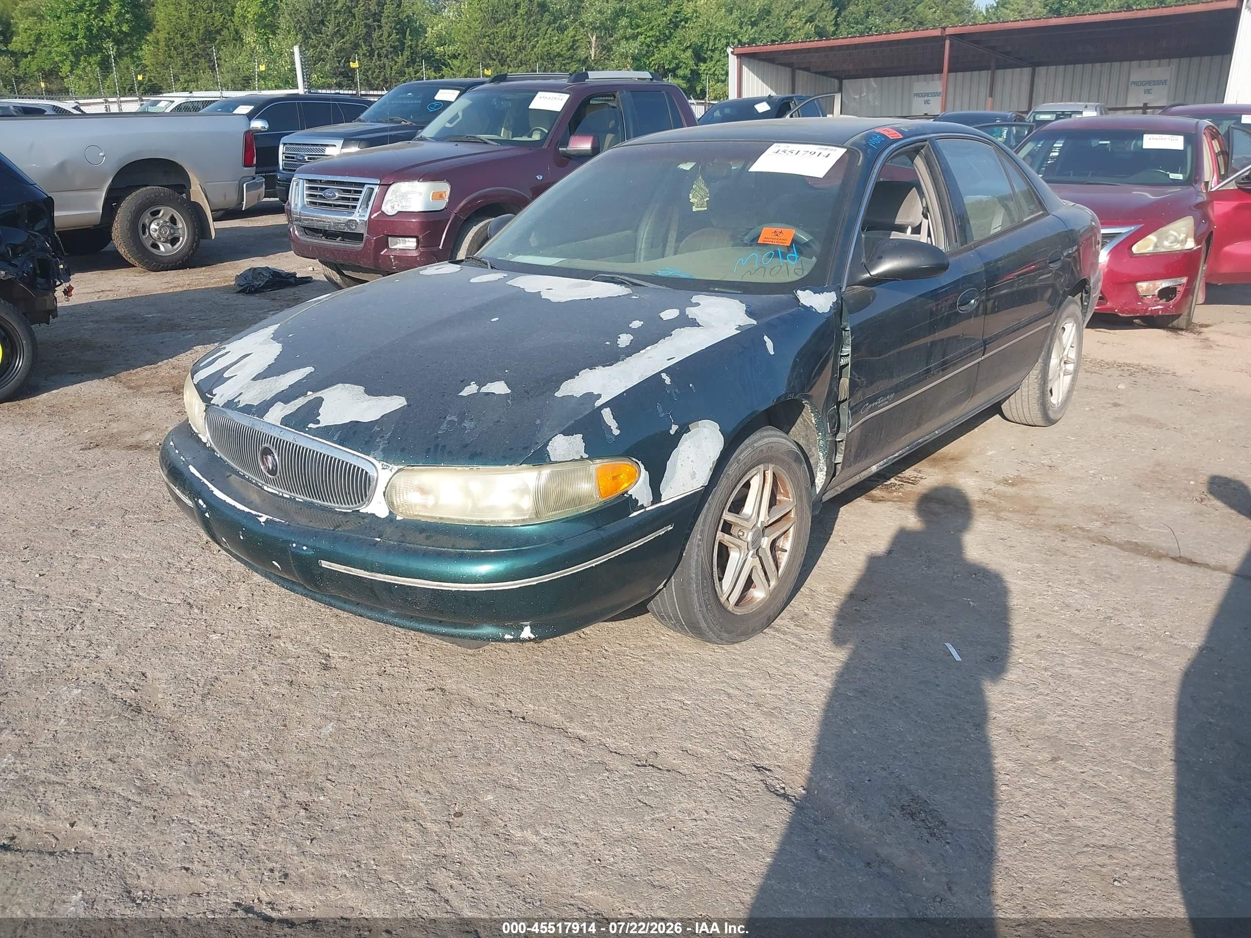 2000 Buick Century Custom Green vin: 2G4WS52J7Y1190589