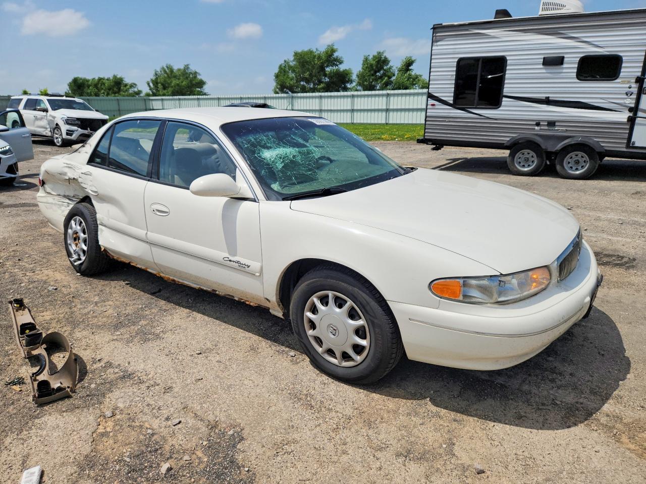 2001 Buick Century Custom White vin: 2G4WS52J811193717
