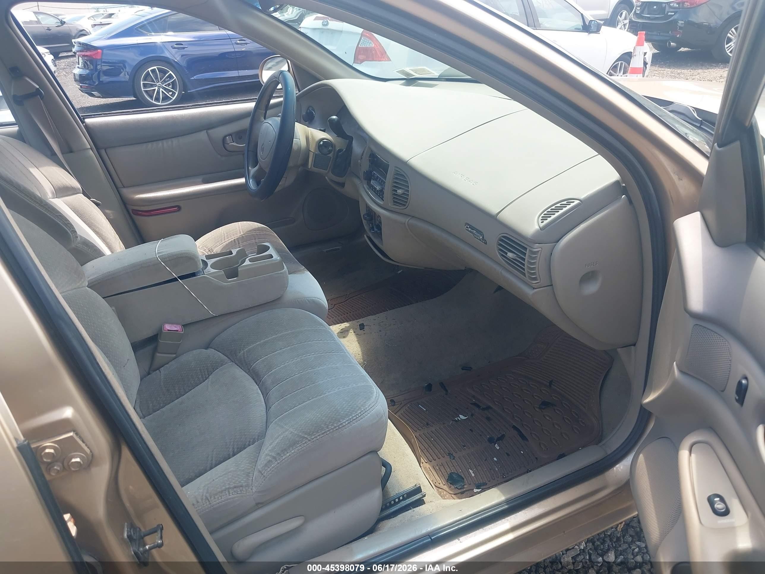2001 Buick Century Custom Dark Brown vin: 2G4WS52J811276483