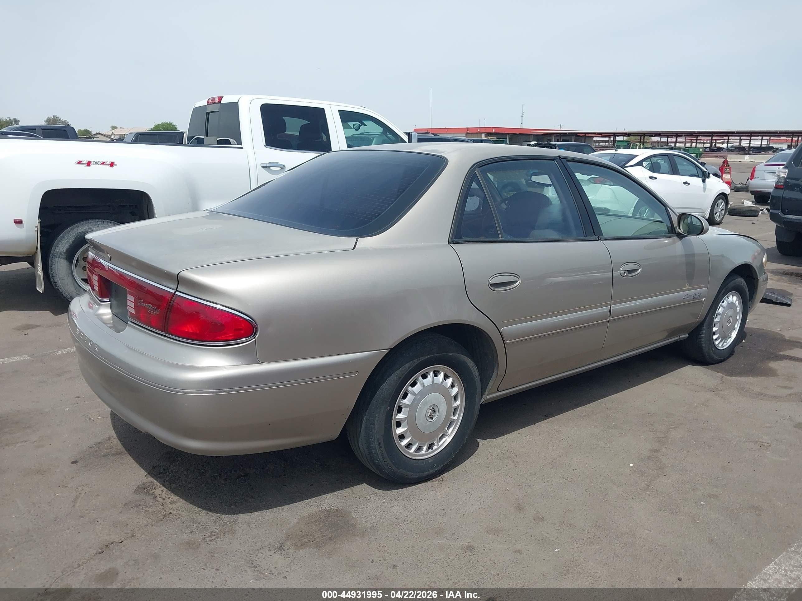 2001 Buick Century Custom Gold vin: 2G4WS52J811324256