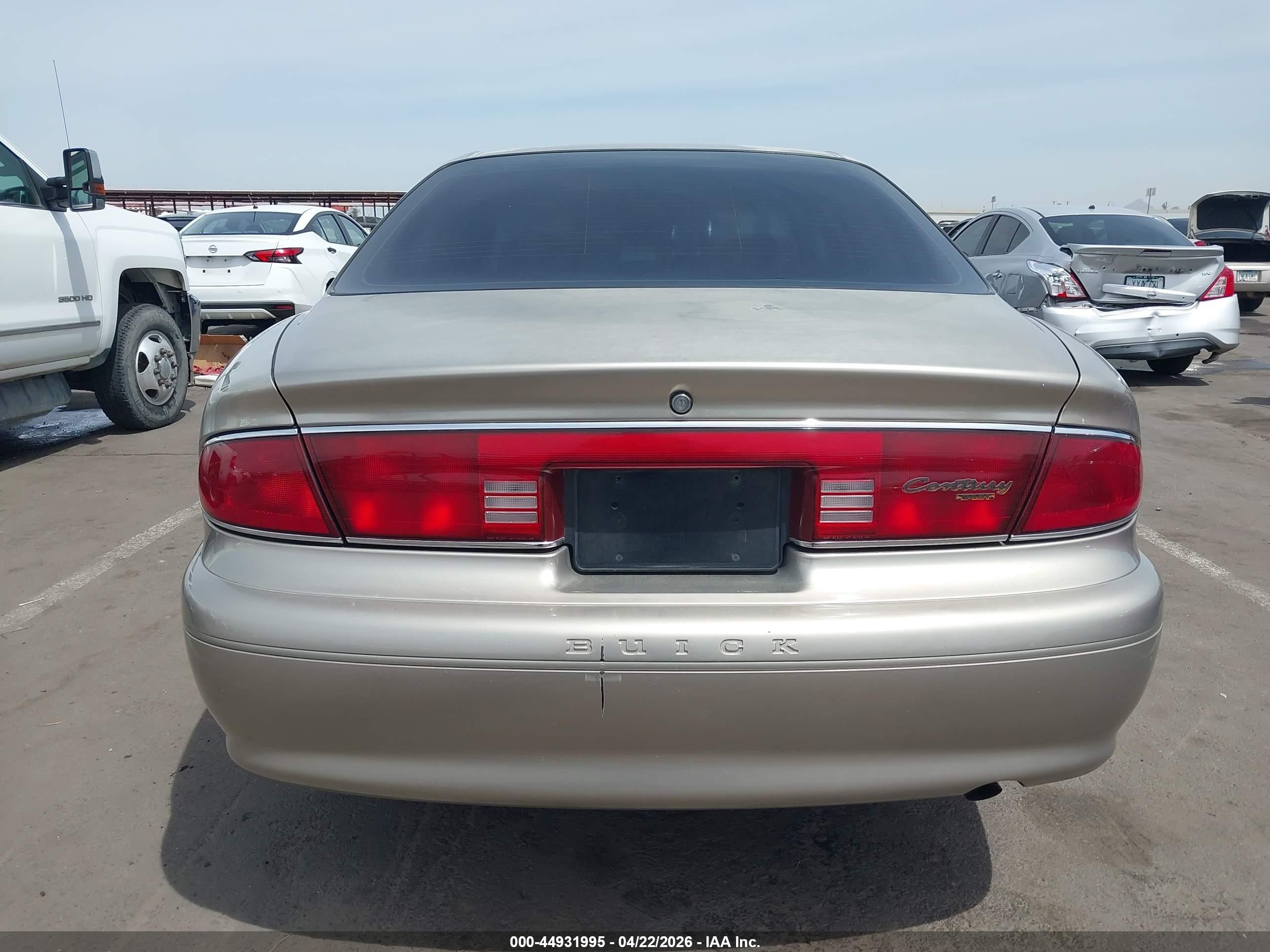 2001 Buick Century Custom Gold vin: 2G4WS52J811324256