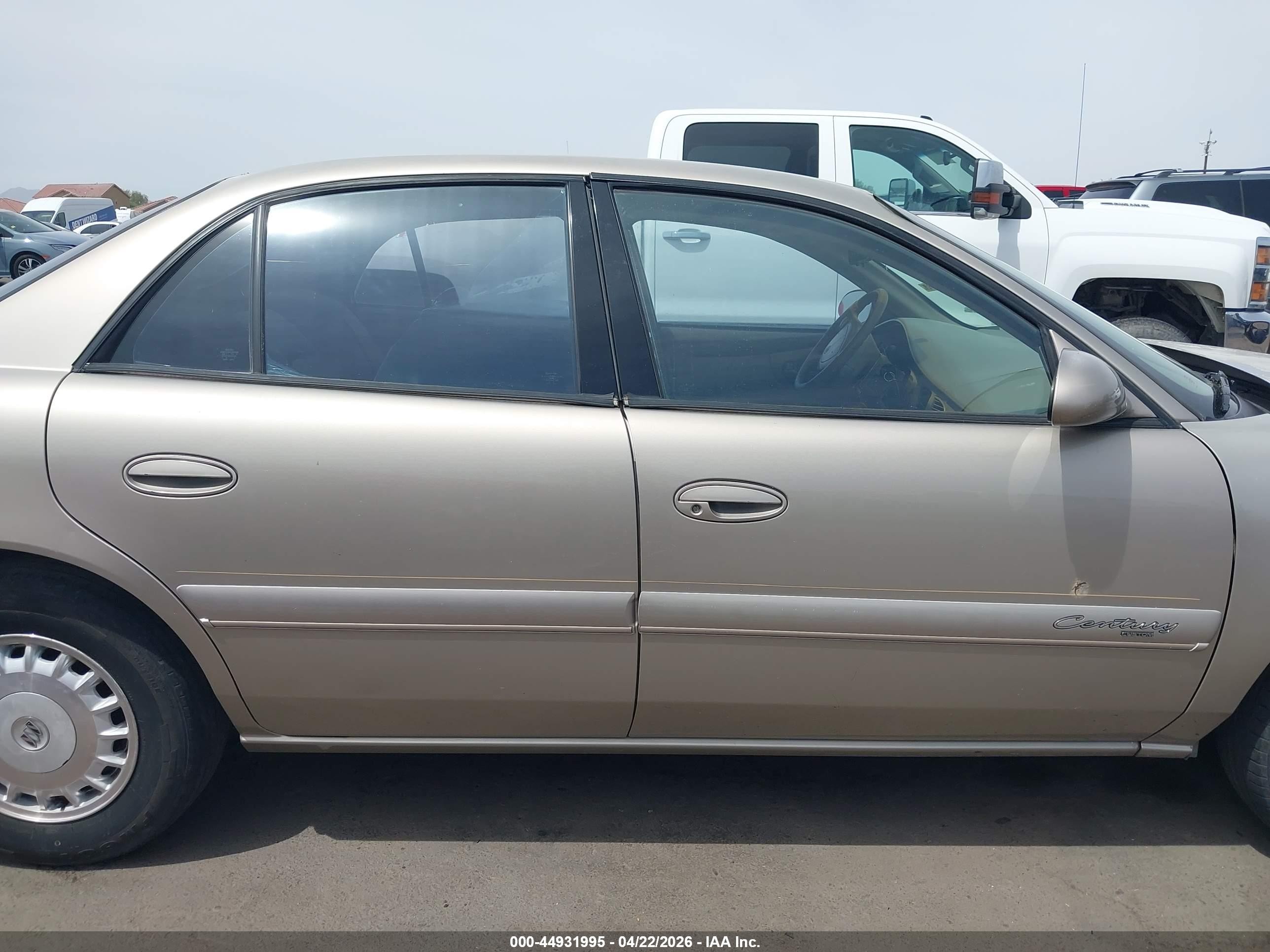 2001 Buick Century Custom Gold vin: 2G4WS52J811324256
