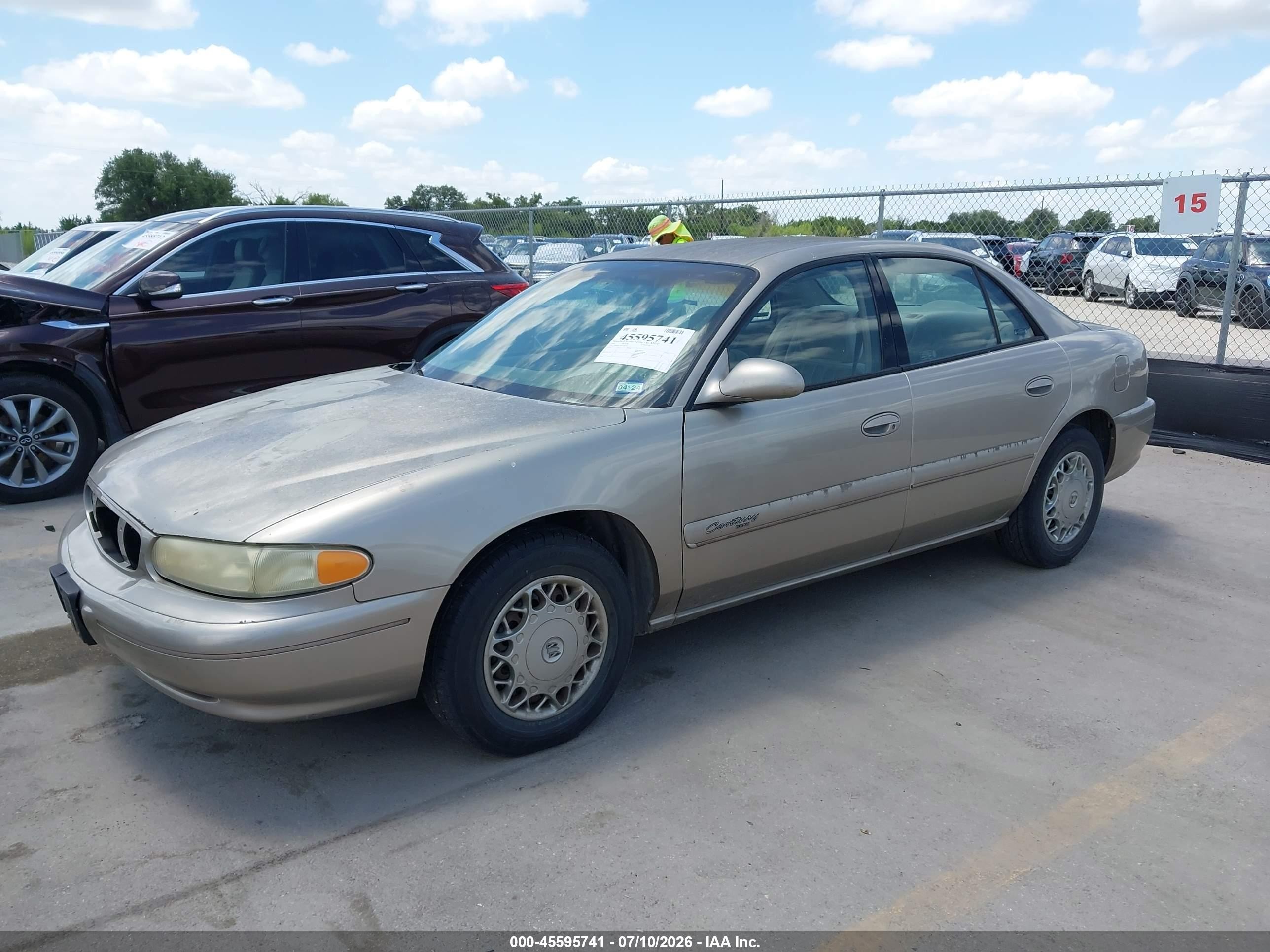 2002 Buick Century Custom Gold vin: 2G4WS52J821185148