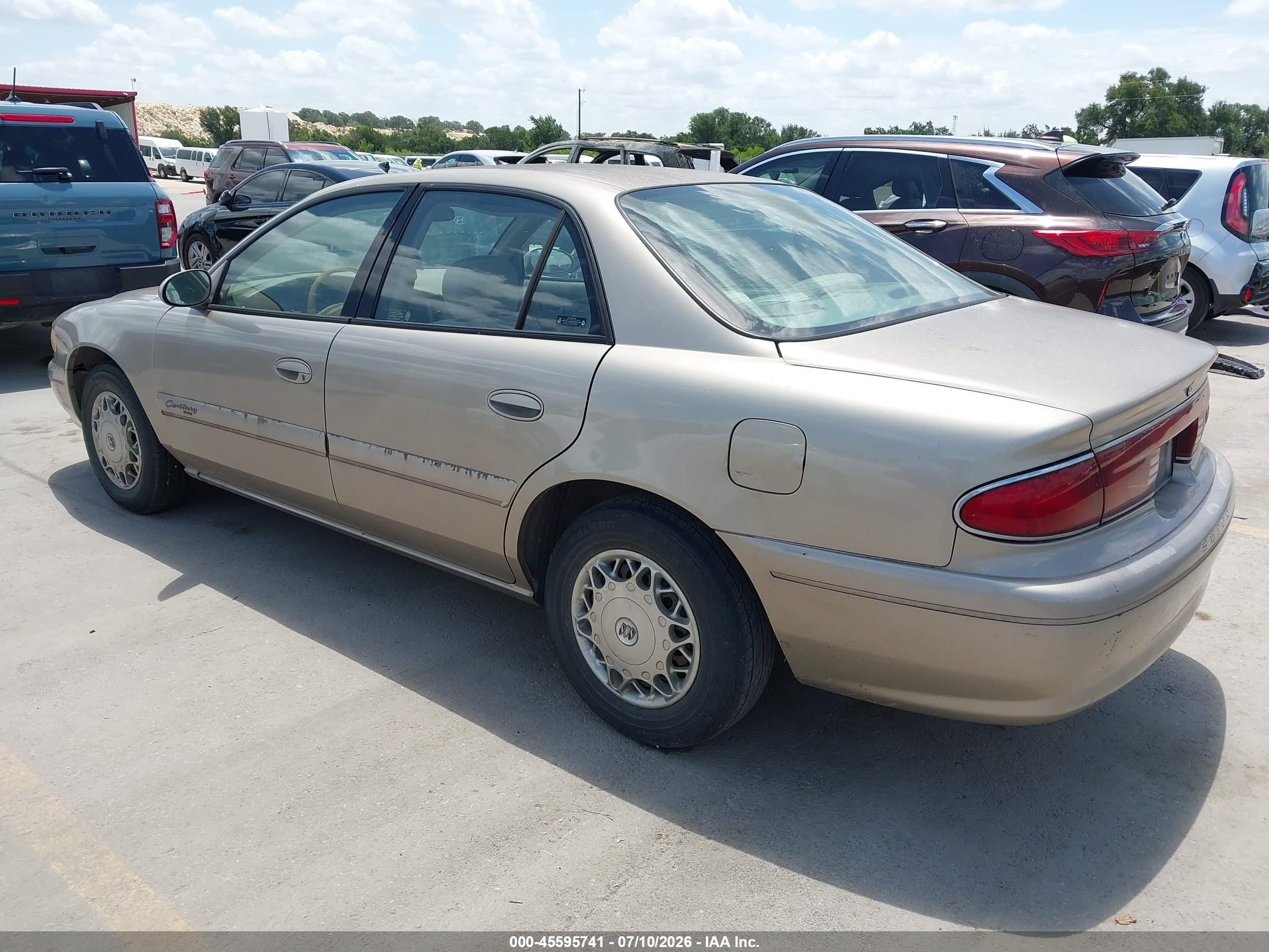 2002 Buick Century Custom Gold vin: 2G4WS52J821185148