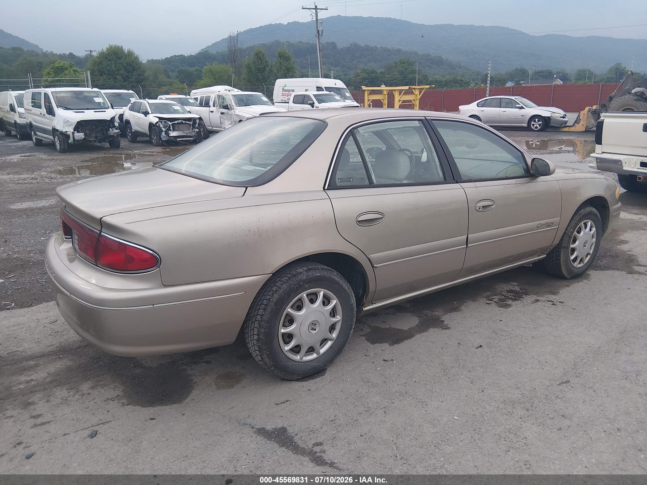 2002 Buick Century Custom Gold vin: 2G4WS52J821225857