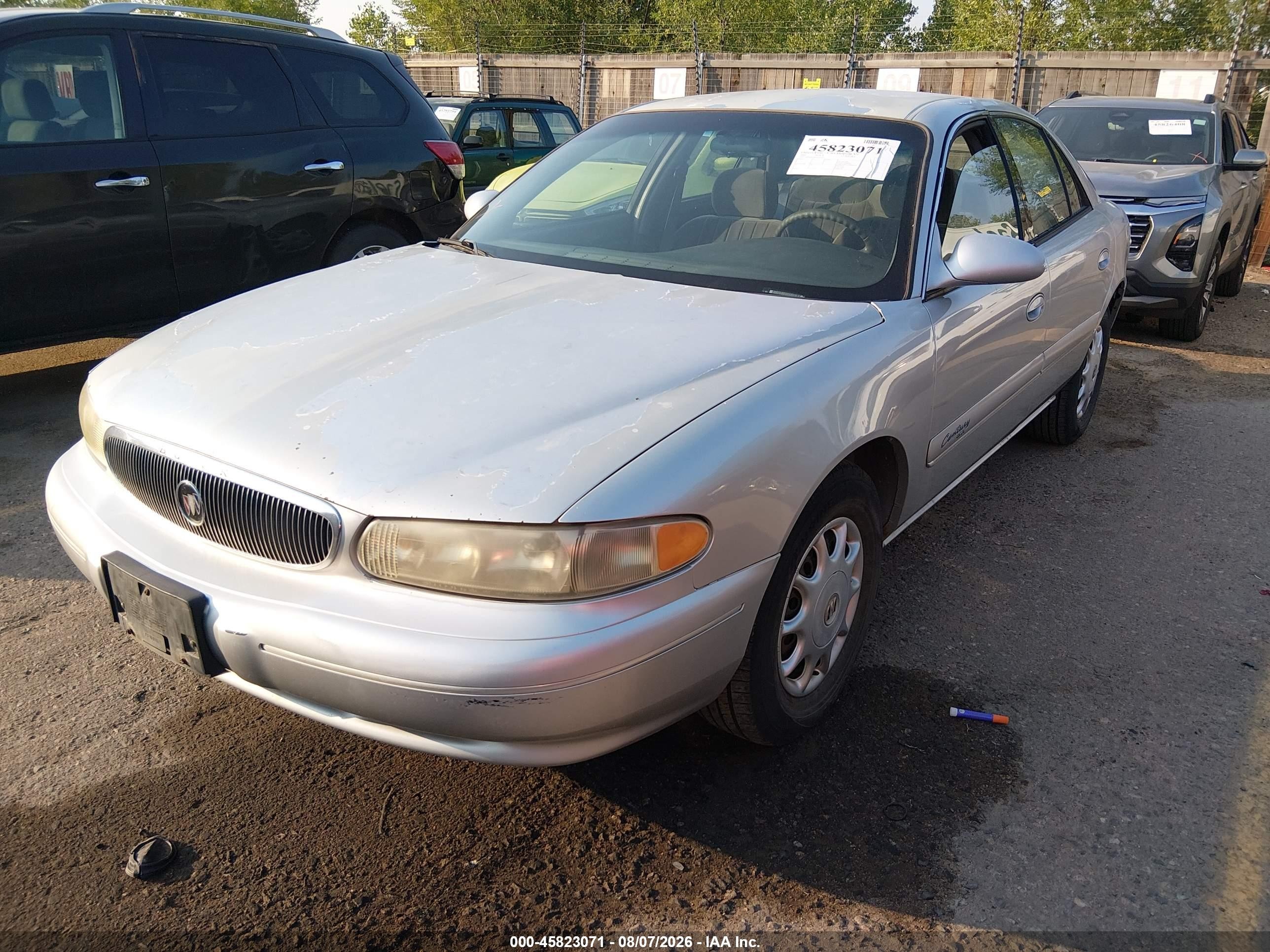 2002 Buick Century Custom Silver vin: 2G4WS52J821244103