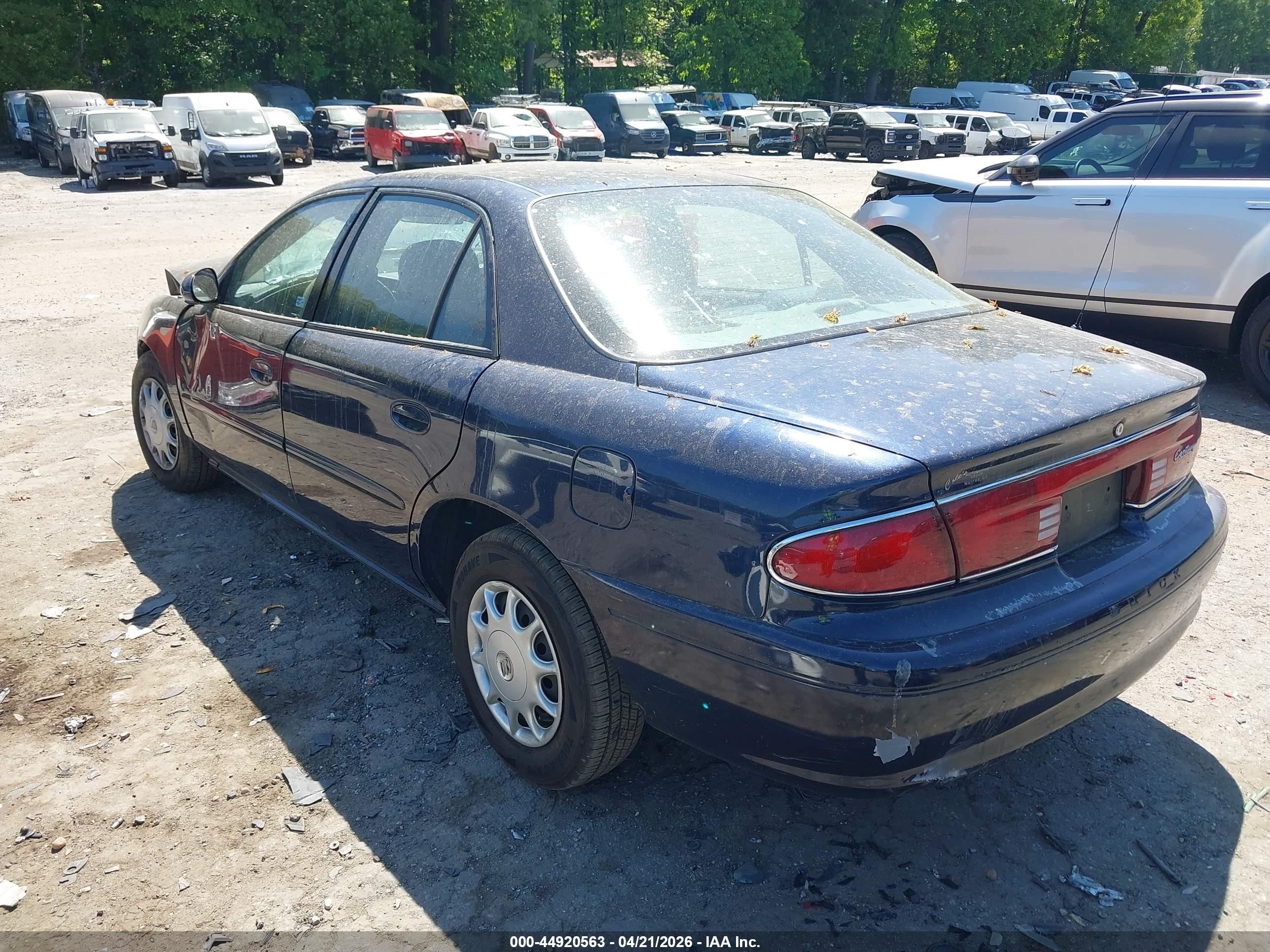 2003 Buick Century Custom Dark Blue vin: 2G4WS52J831136307