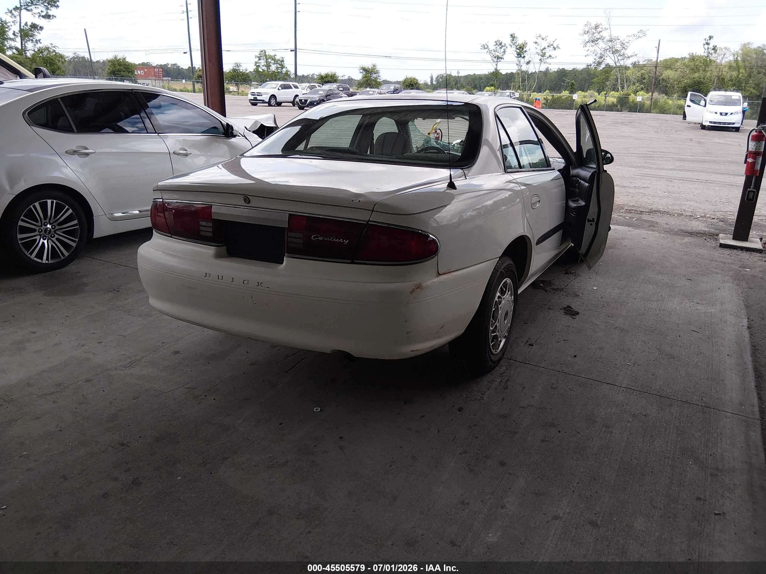 2003 Buick Century Custom White vin: 2G4WS52J831263543