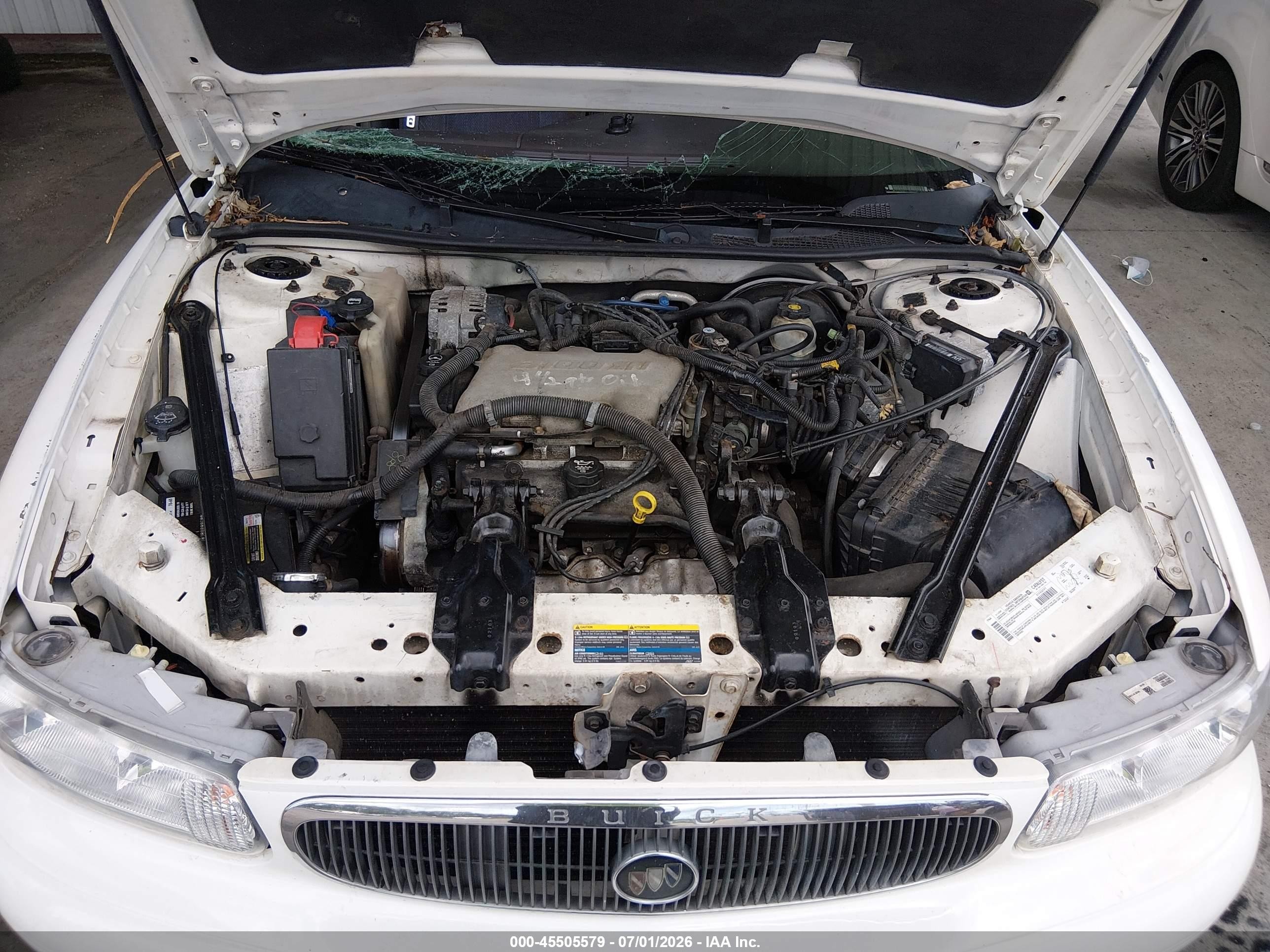 2003 Buick Century Custom White vin: 2G4WS52J831263543