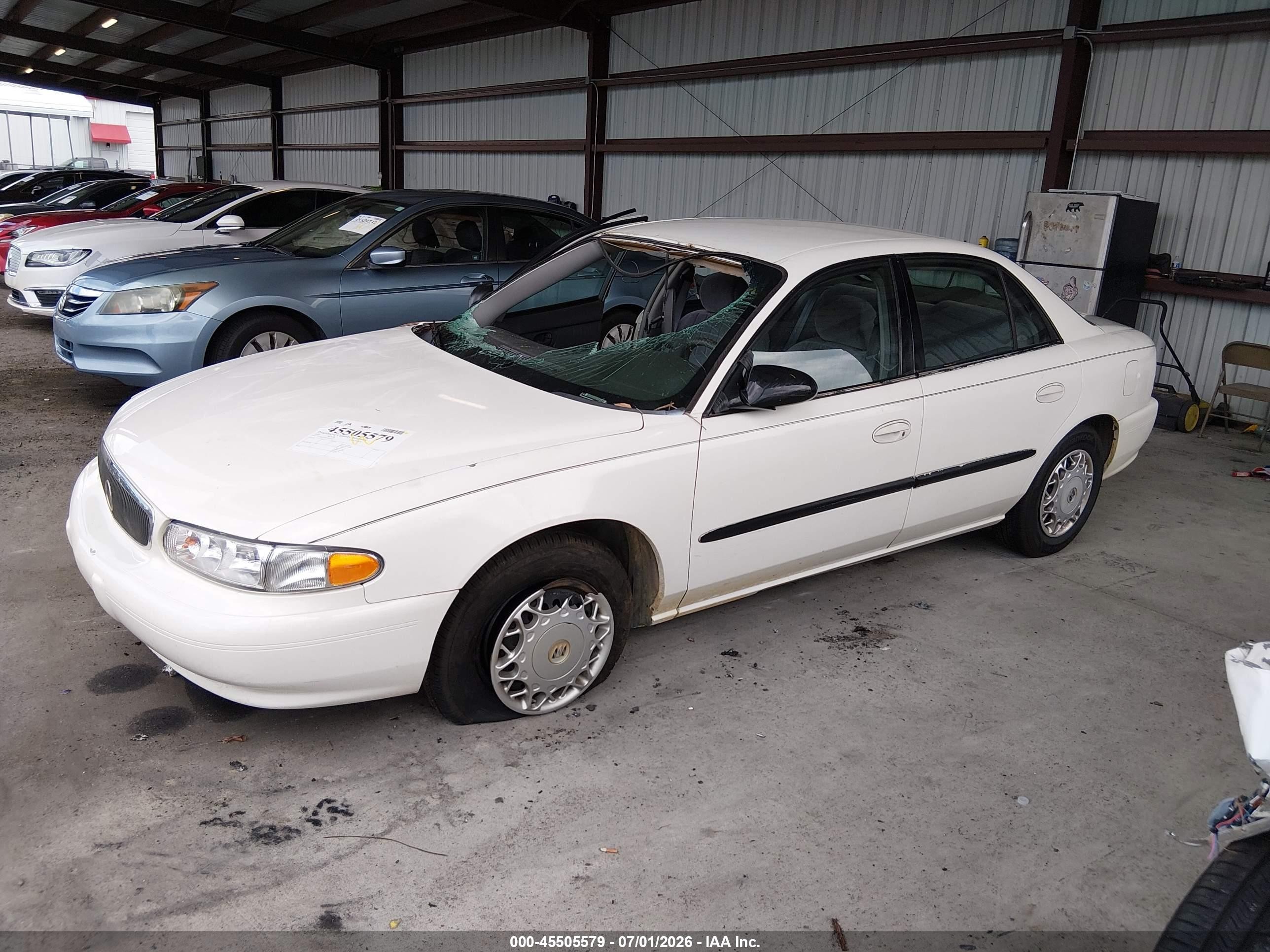 2003 Buick Century Custom White vin: 2G4WS52J831263543