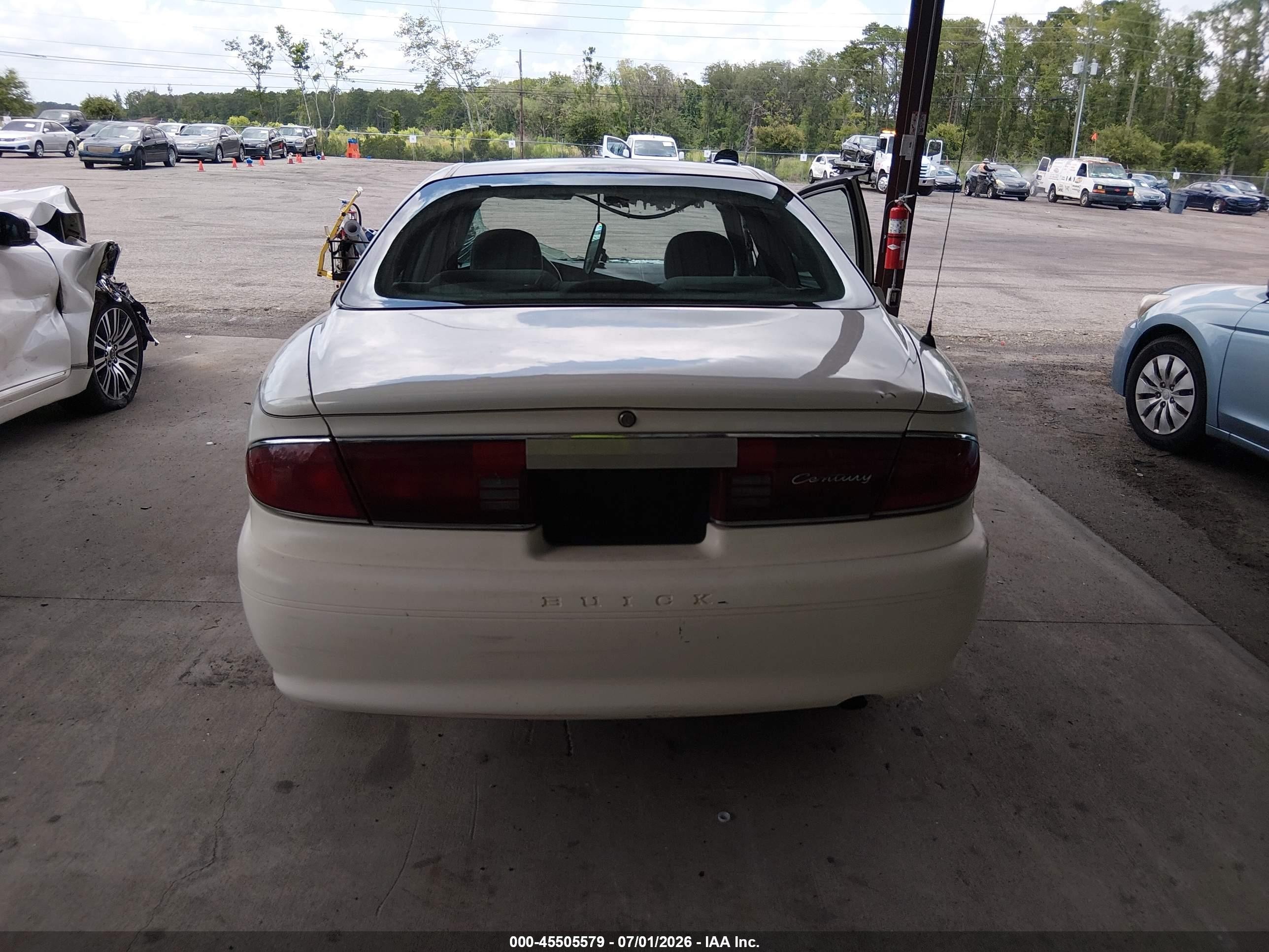2003 Buick Century Custom White vin: 2G4WS52J831263543