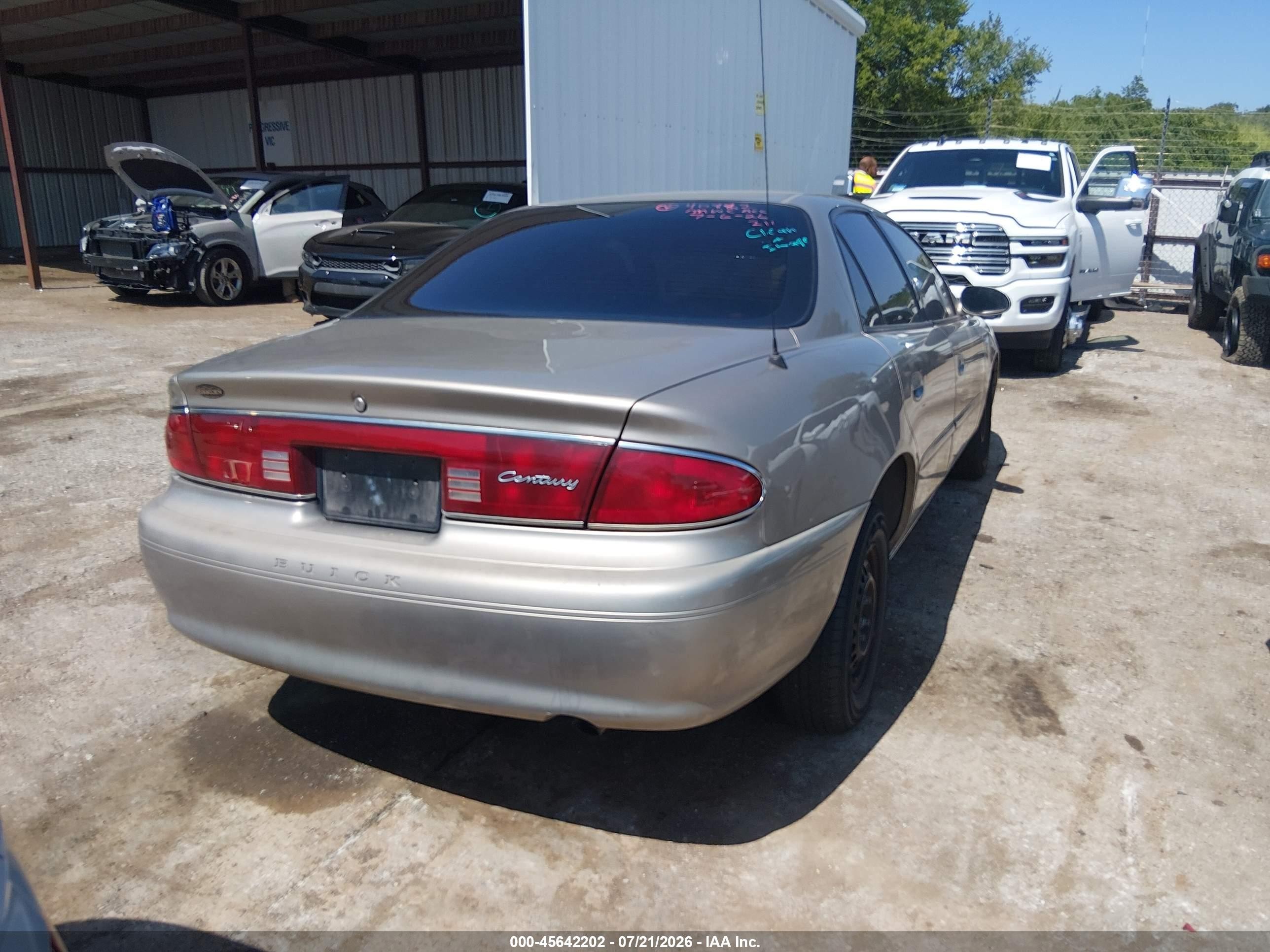 2003 Buick Century Custom Beige vin: 2G4WS52J831275062