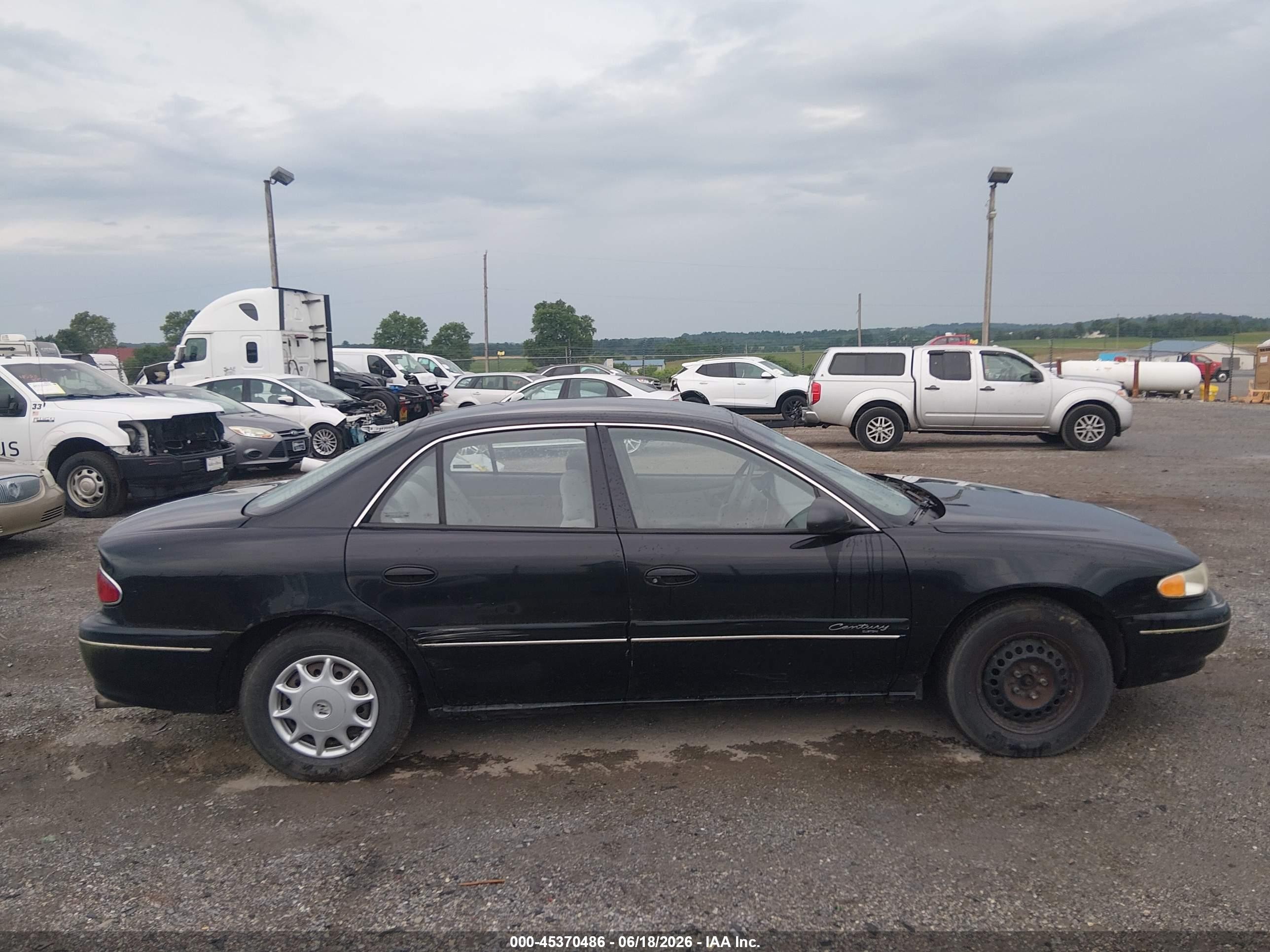 2001 Buick Century Custom Black vin: 2G4WS52J911294247