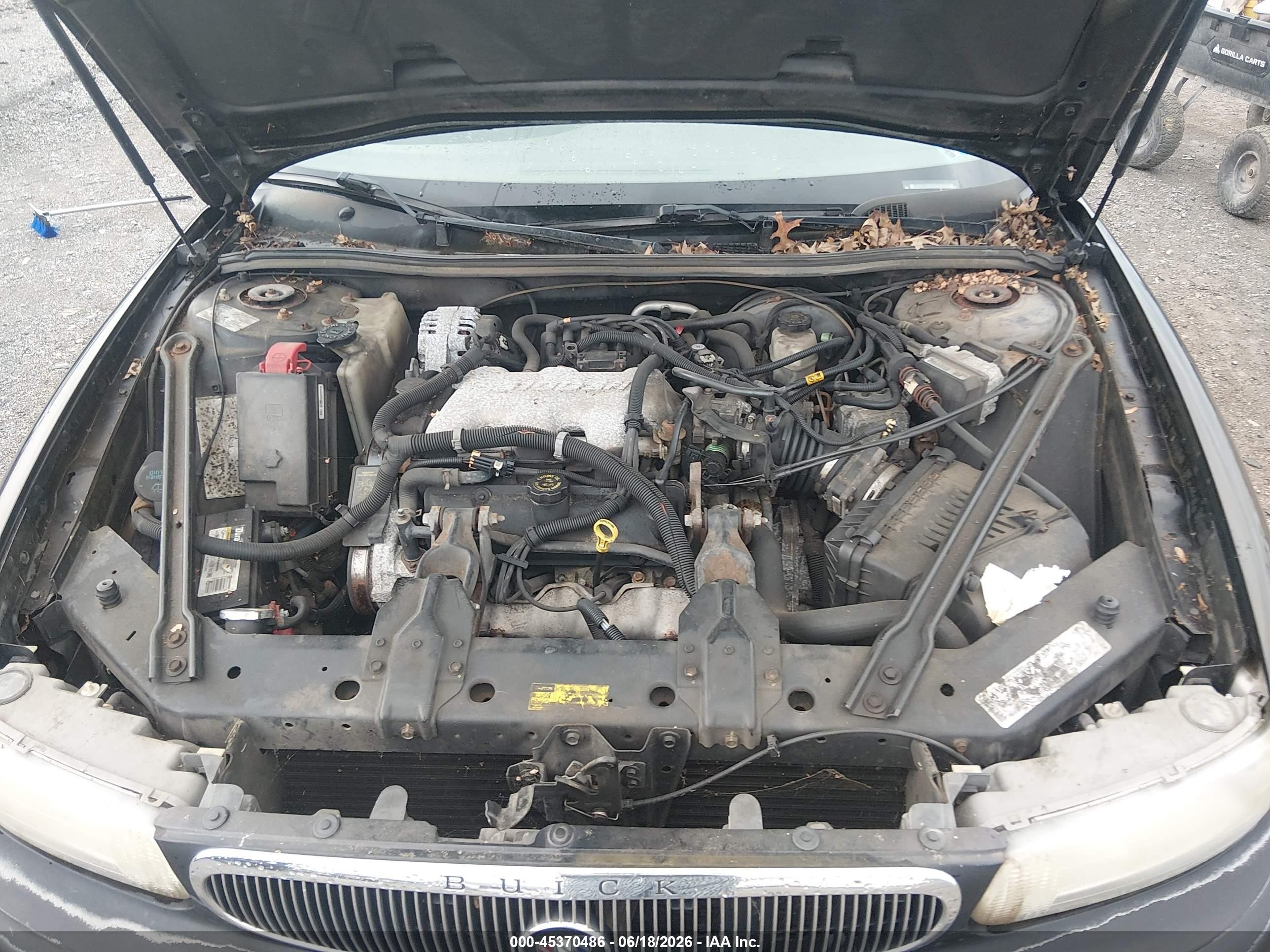 2001 Buick Century Custom Black vin: 2G4WS52J911294247