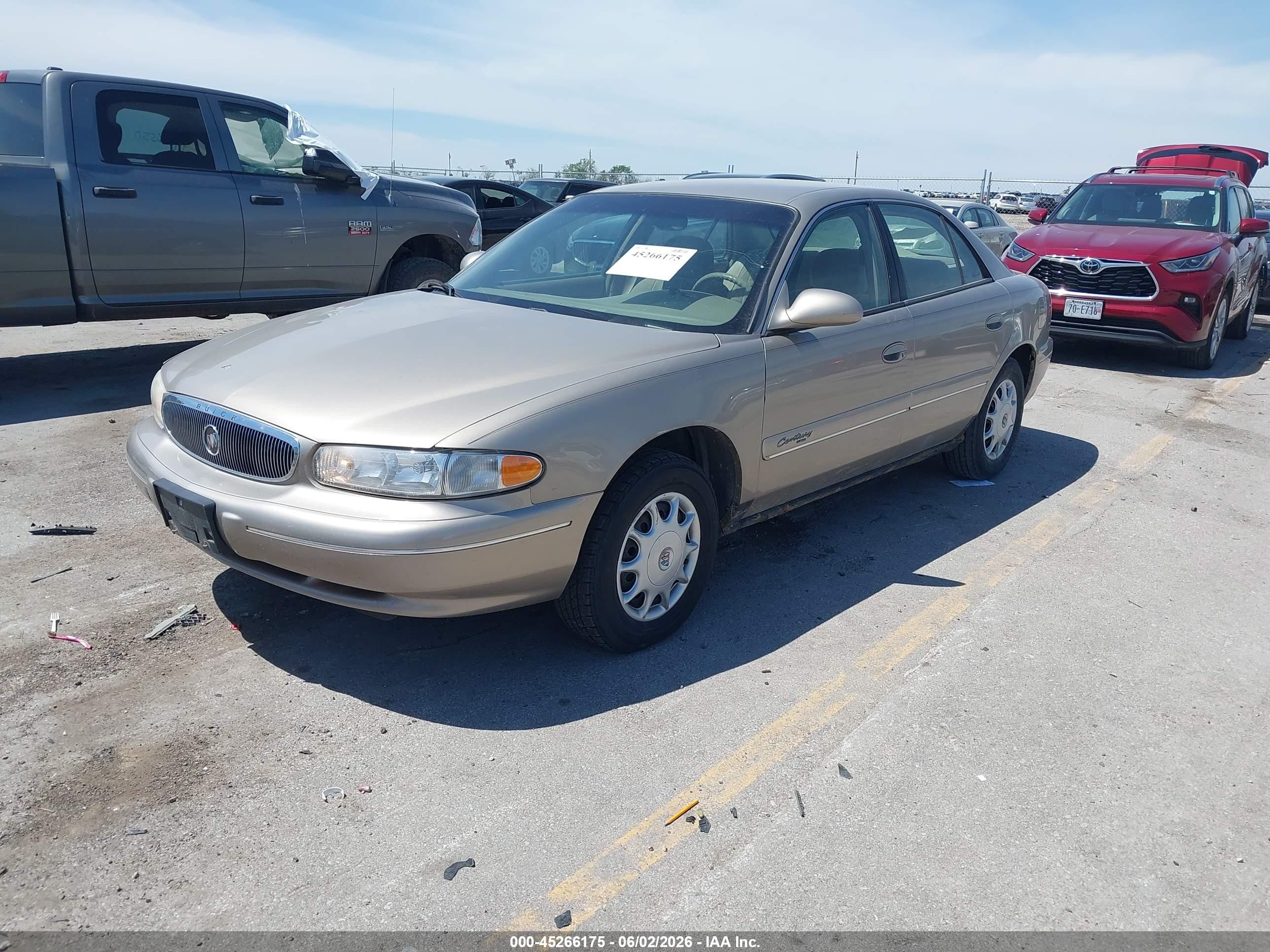 2001 Buick Century Custom Tan vin: 2G4WS52J911317848